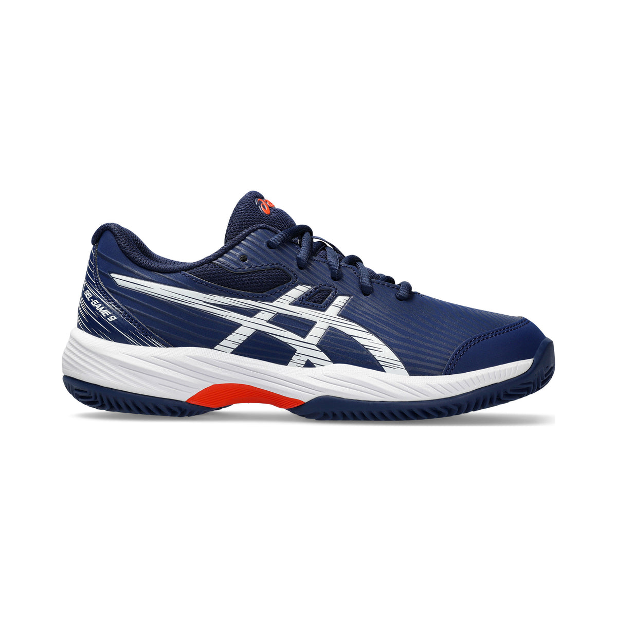 ASICS Gel-Game GS Chaussure terre battue Enfants - bleu foncé, argent