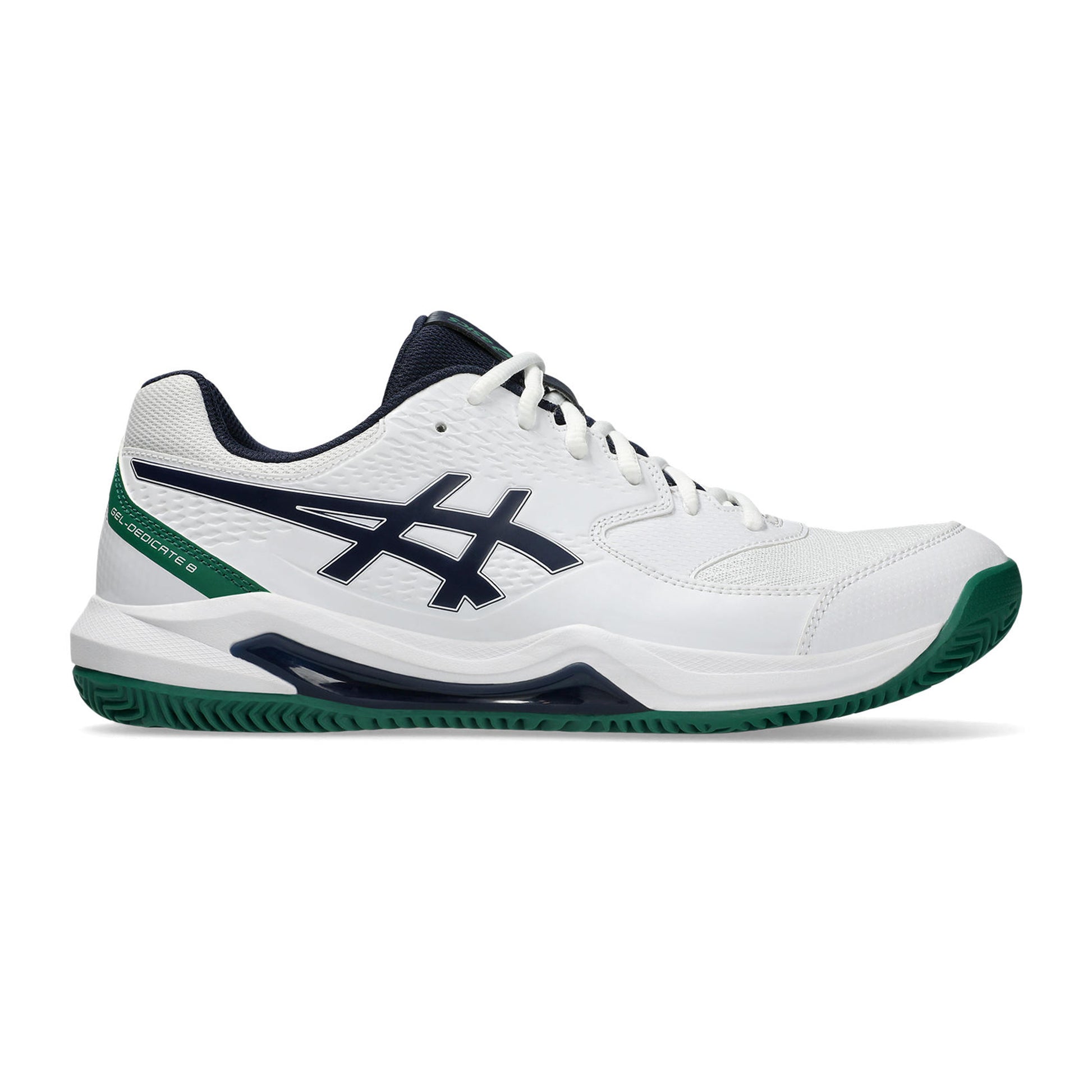 ASICS Gel-Dedicate 8 Chaussure terre battue Hommes - blanc, vert