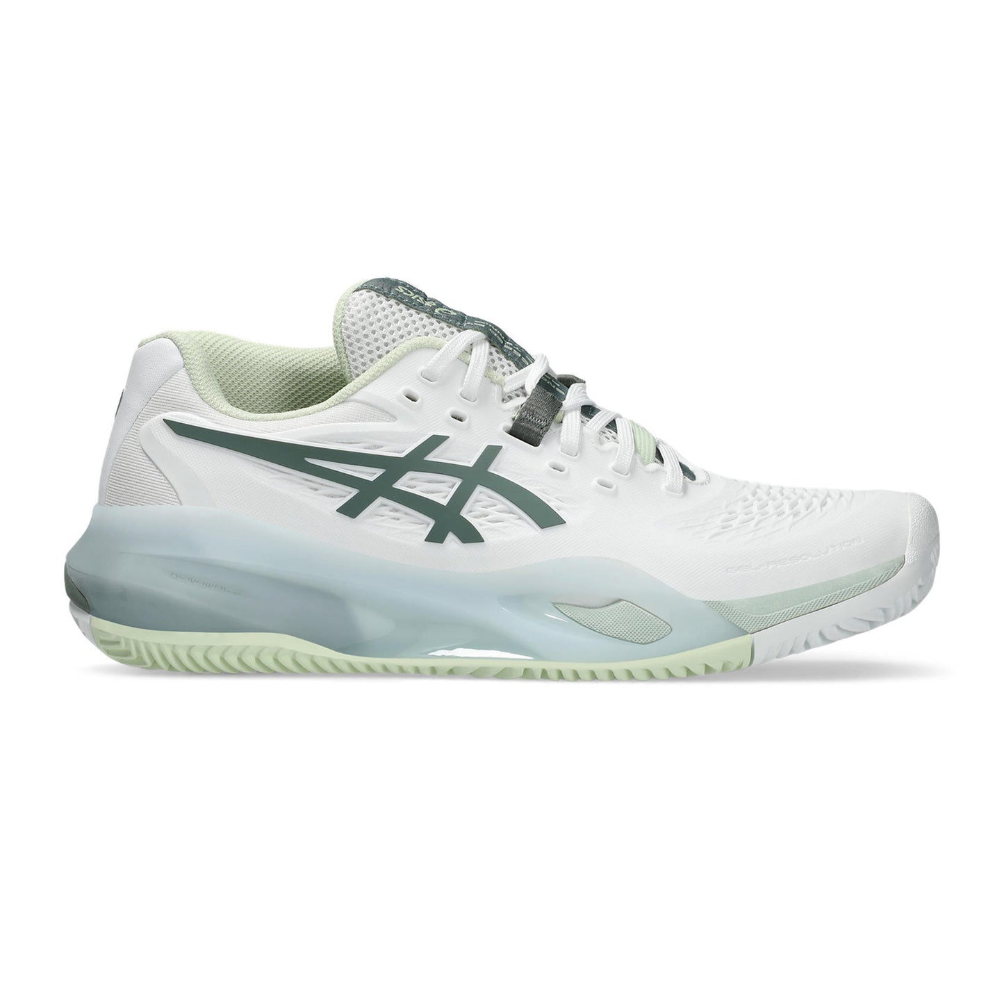 ASICS Gel-Resolution X Chaussure terre battue Femmes - blanc, bleu gris