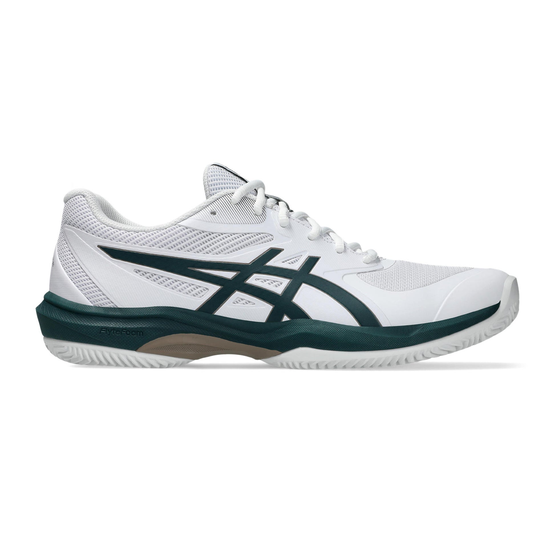 ASICS Game FF/OC Chaussure terre battue Hommes - blanc, vert foncé