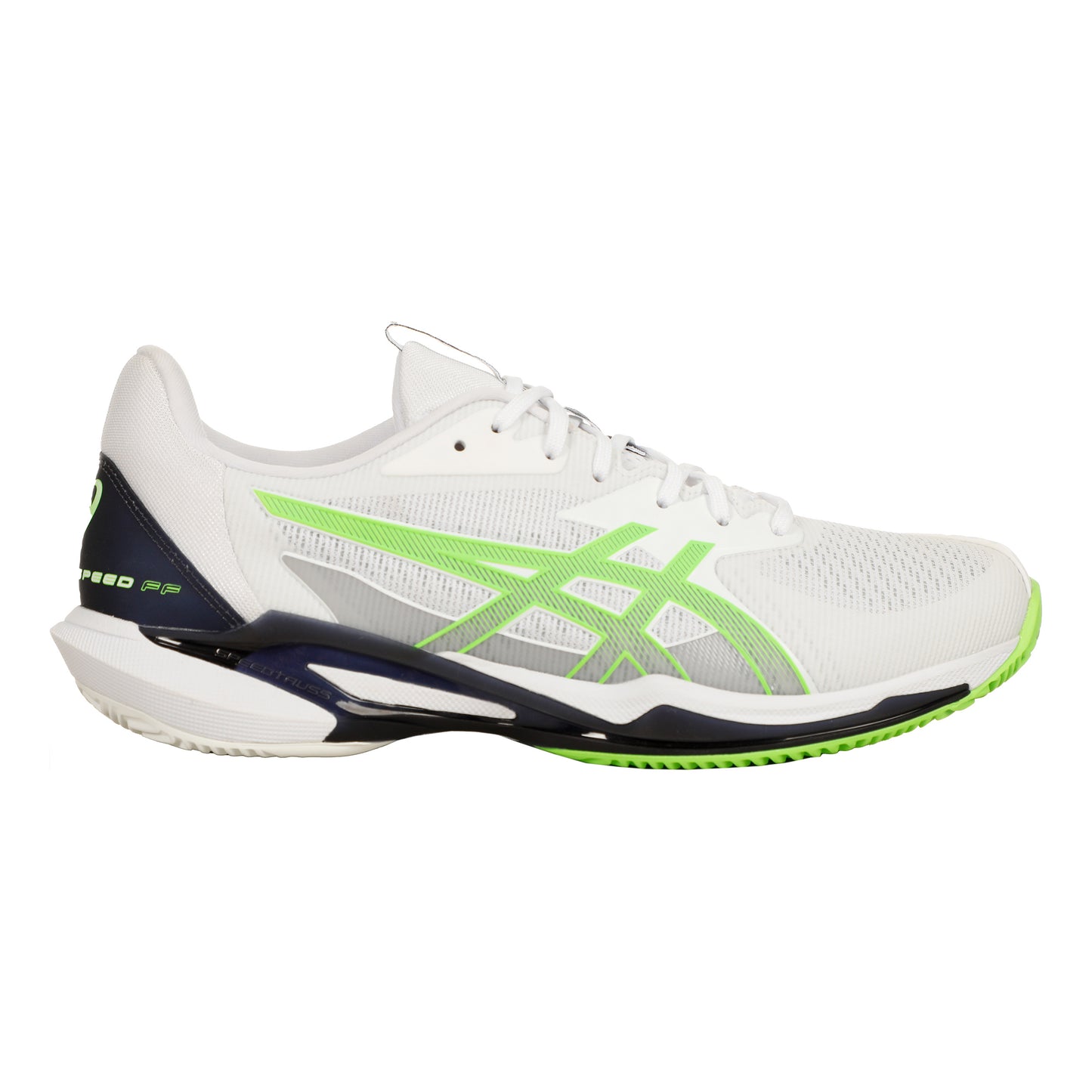 ASICS Solution Speed FF3 Chaussure terre battue Hommes - blanc, vert fluo