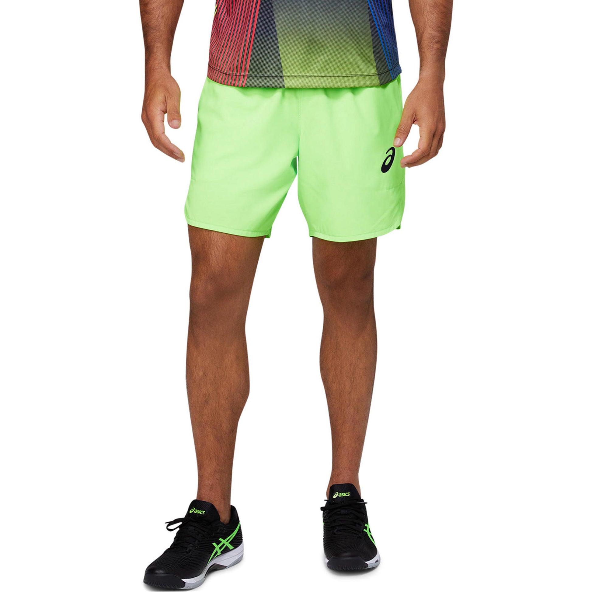ASICS Match 7in Shorts Hommes-Noir,Vert