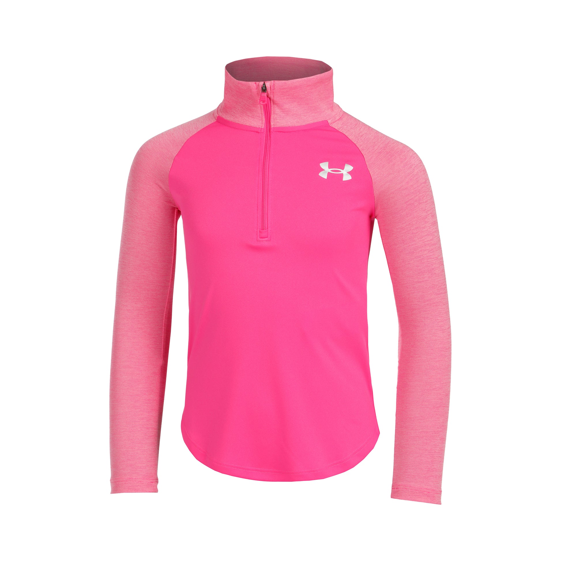 Under Armour Tech Graphic Half-Zip Haut manches longues Filles - pink fluo,
