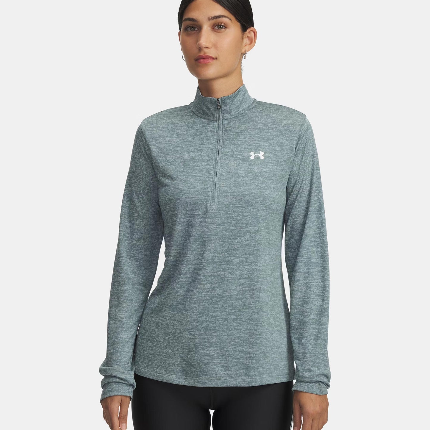 Under Armour Tech 1/2 Zip-Twist Haut manches longues Femmes-blanc