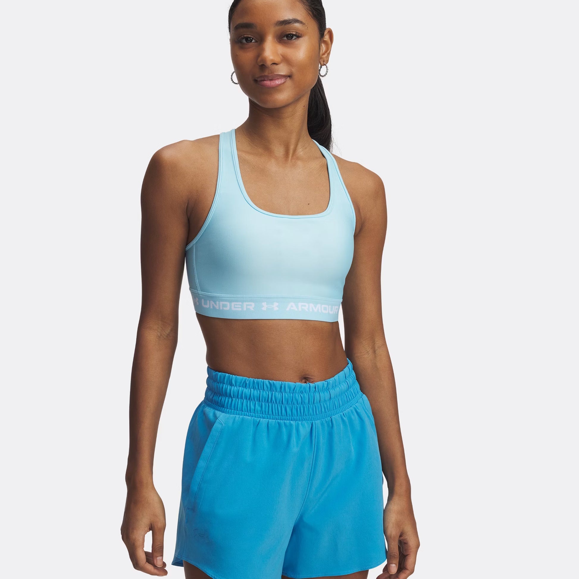 Under Armour Croback Soutien-gorge Sport Femmes-Bleu Clair