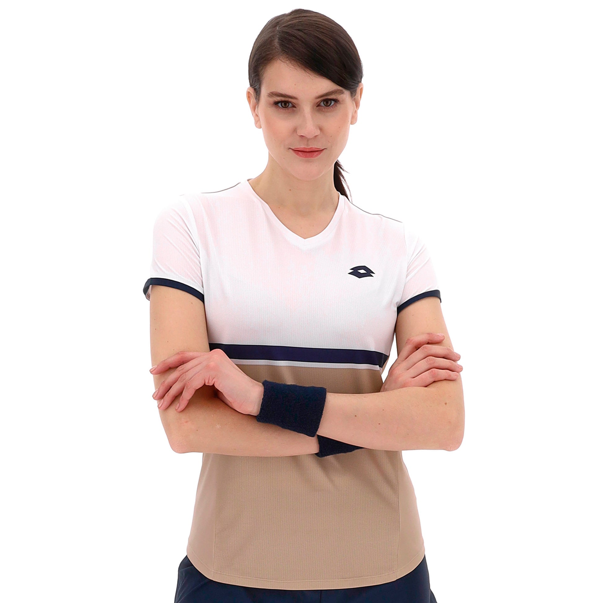 Lotto Tech V T-shirt Femmes-Beige