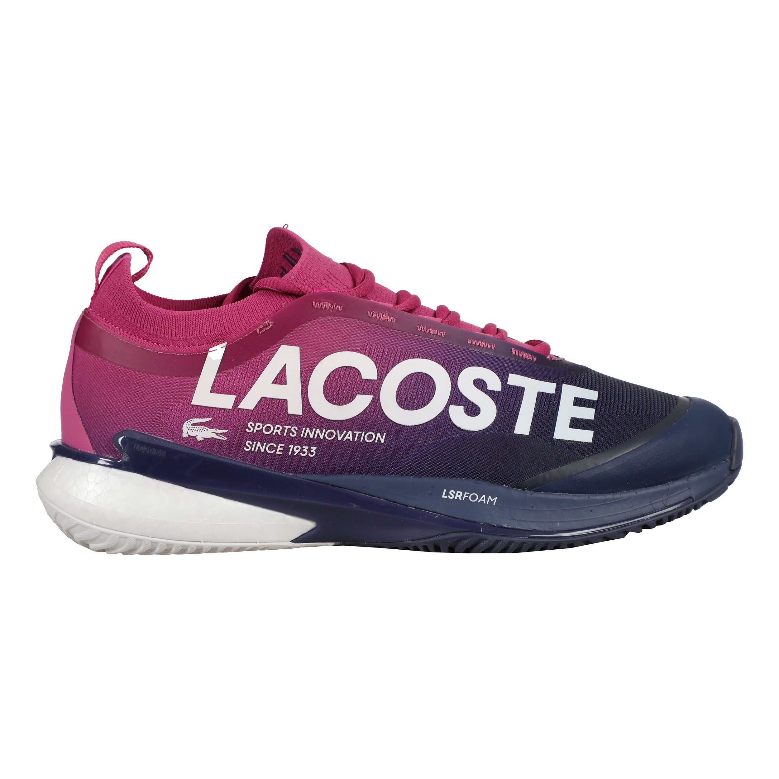Lacoste AG-LT LITE Chaussure Terre Battue Hommes-Pink,Bleu Foncé