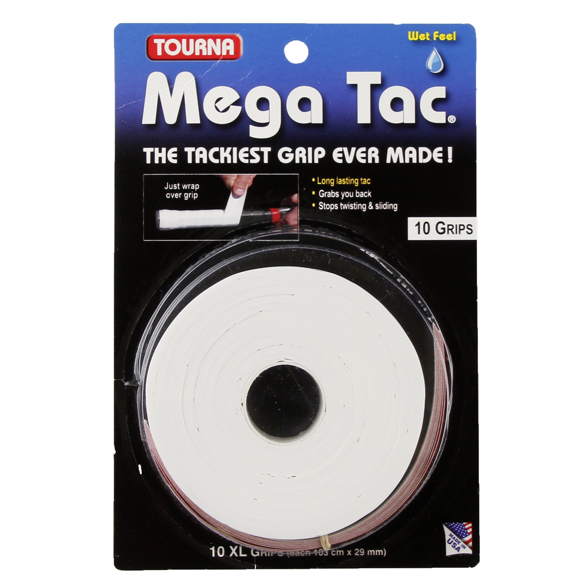 Tourna Mega Tac Pack De 10-Blanc