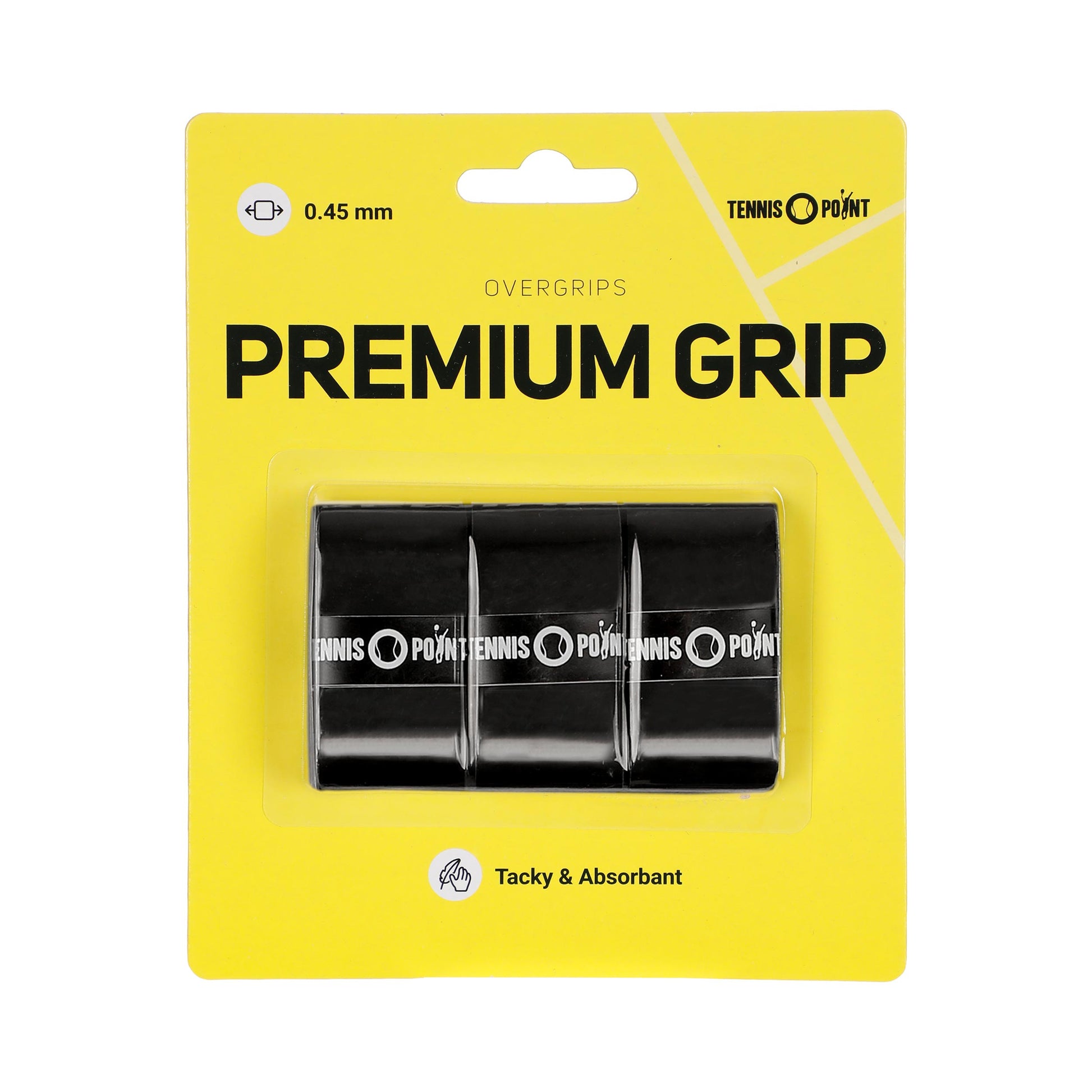Tennis-Point Premium Grip Pack De 3-Noir