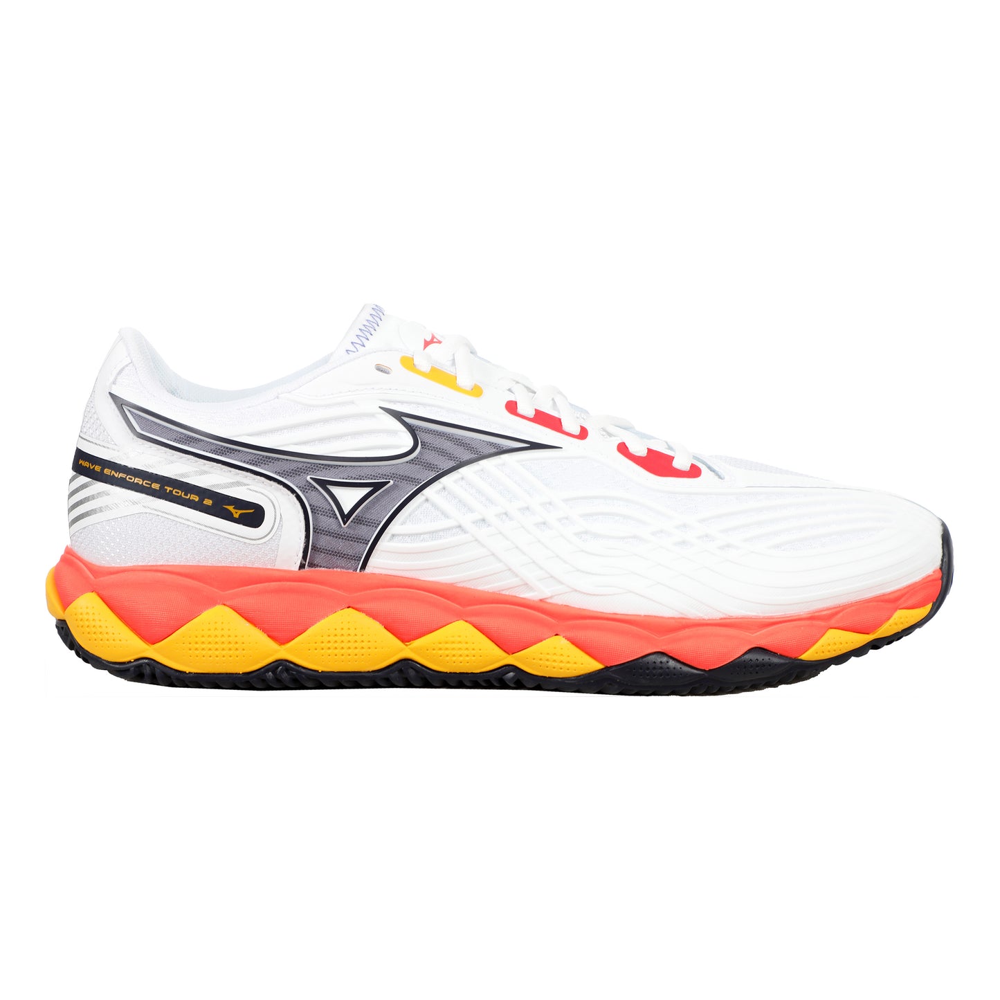 Mizuno Wave Enforce Tour 2 Chaussure terre battue Hommes - blanc, orange