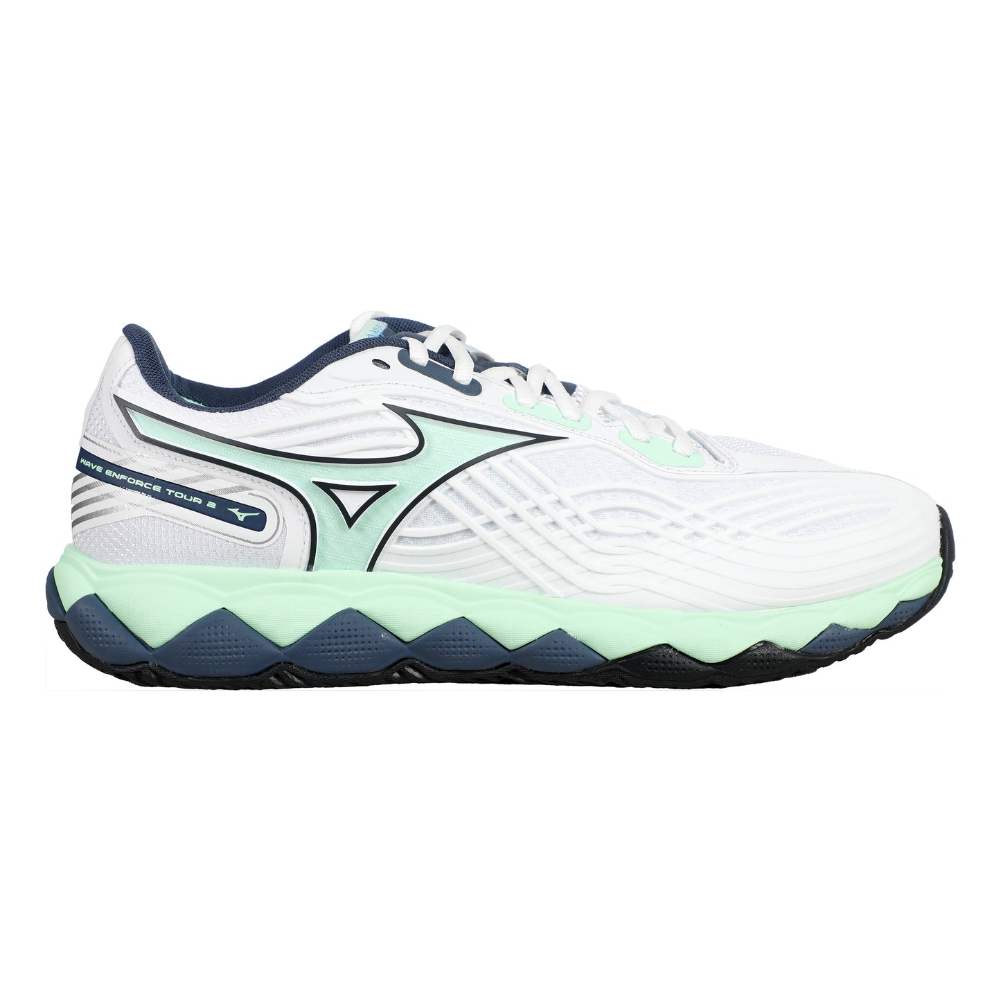 Mizuno Wave Enforce Tour 2 Chaussures toutes surfaces Hommes - blanc, mint