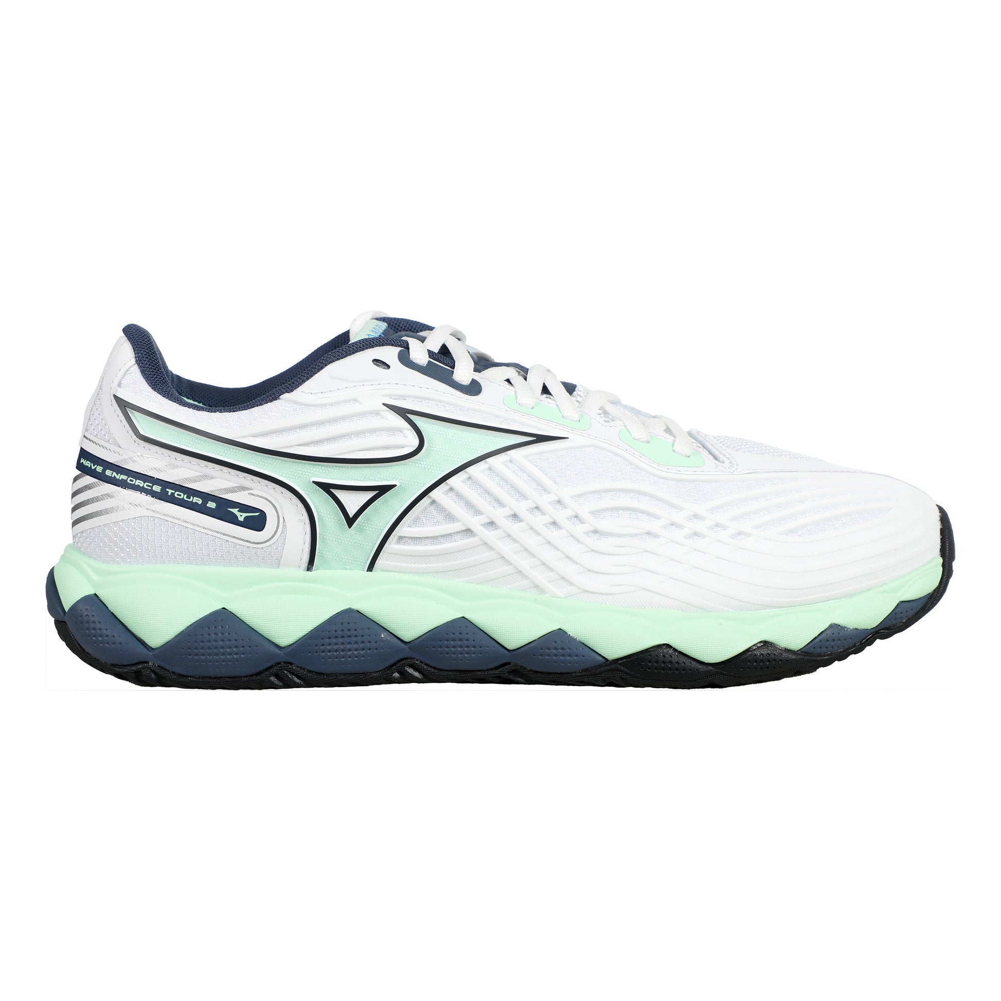 Mizuno Wave Enforce Tour 2 Chaussures toutes surfaces Hommes - blanc, mint