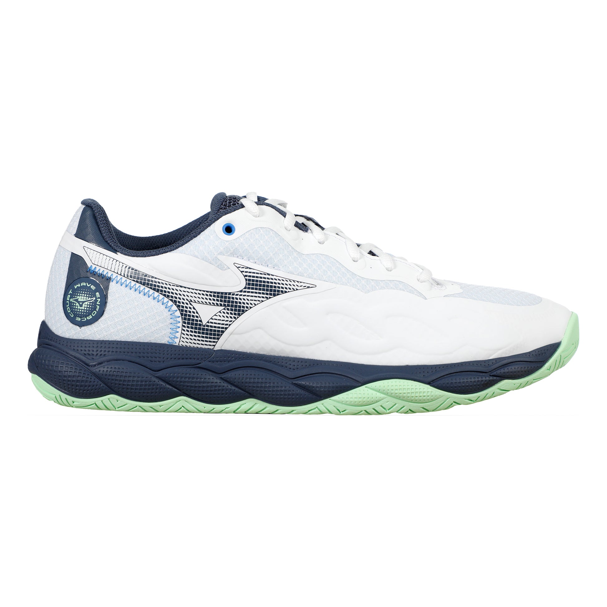 Mizuno Wave Enforce Court Chaussures toutes surfaces Hommes - blanc, mint