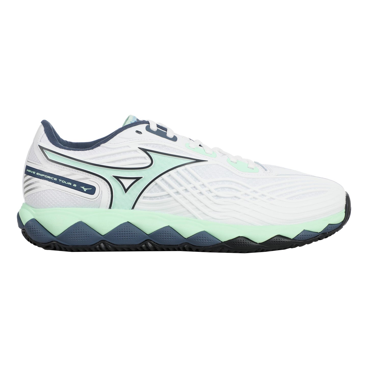 Mizuno Wave Enforce Tour 2 Chaussure Terre Battue Hommes-Blanc,Mint