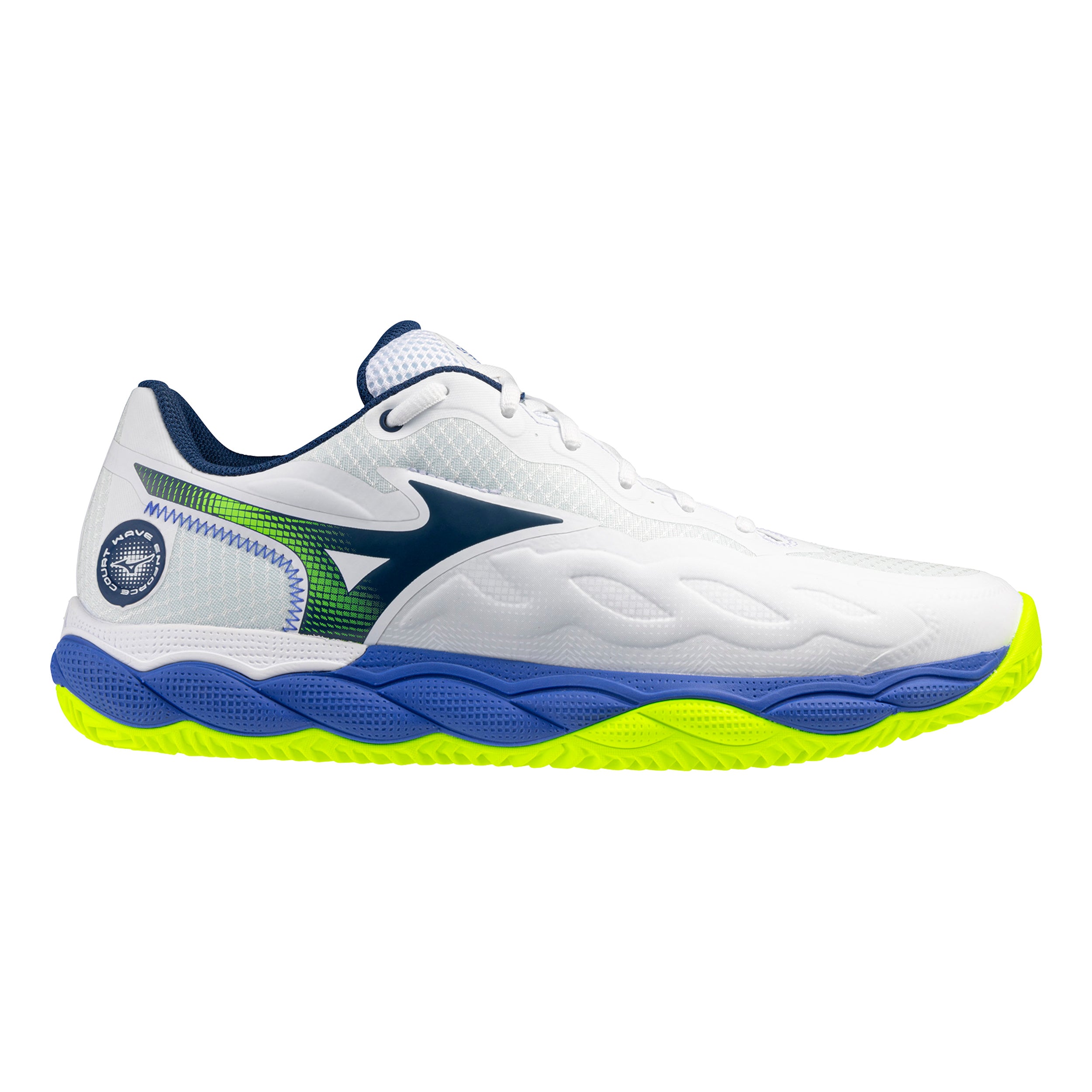 Mizuno Wave Enforce Court Chaussure terre battue Hommes - blanc, bleu