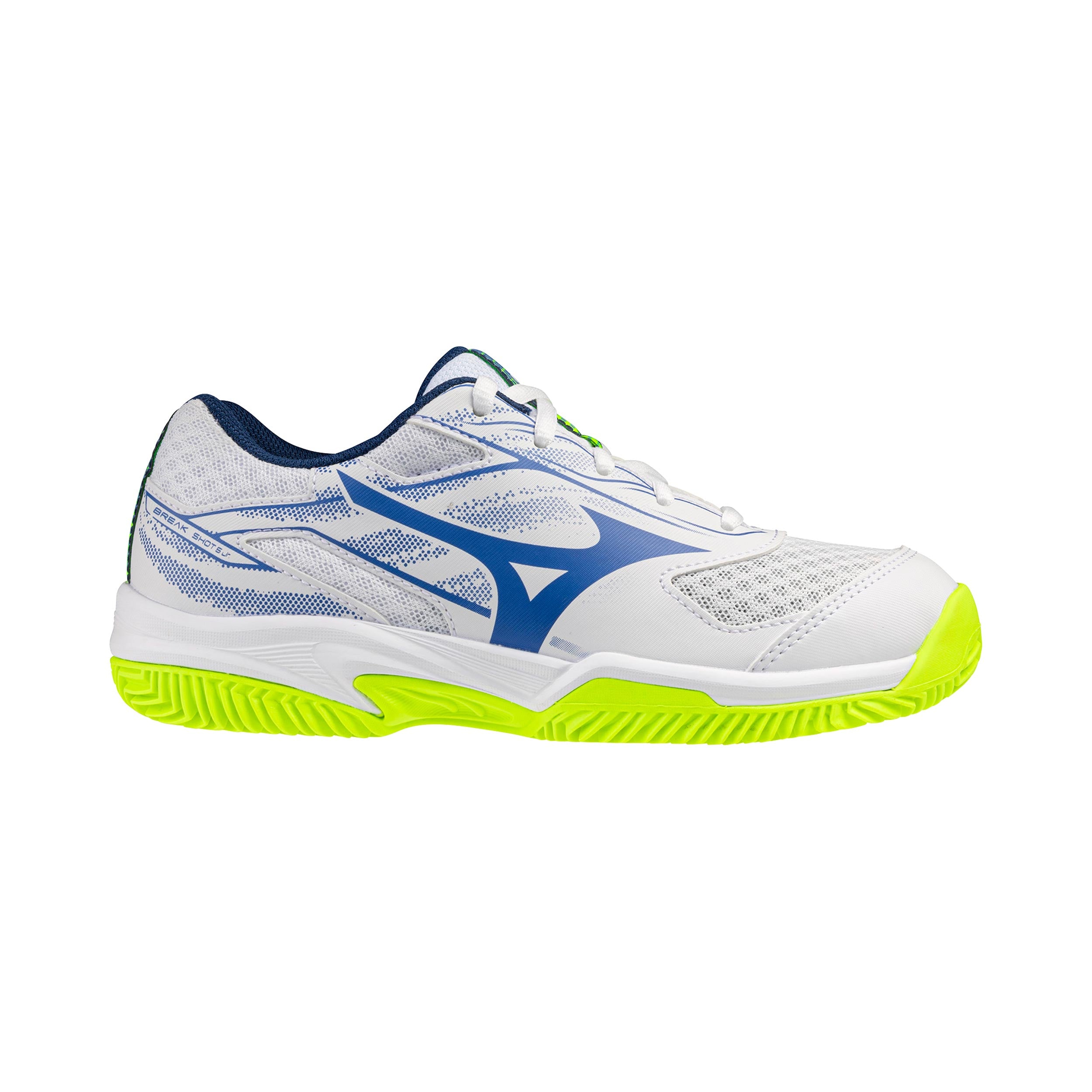 Mizuno Break Shot 5 Chaussure terre battue Enfants - blanc, jaune lemon