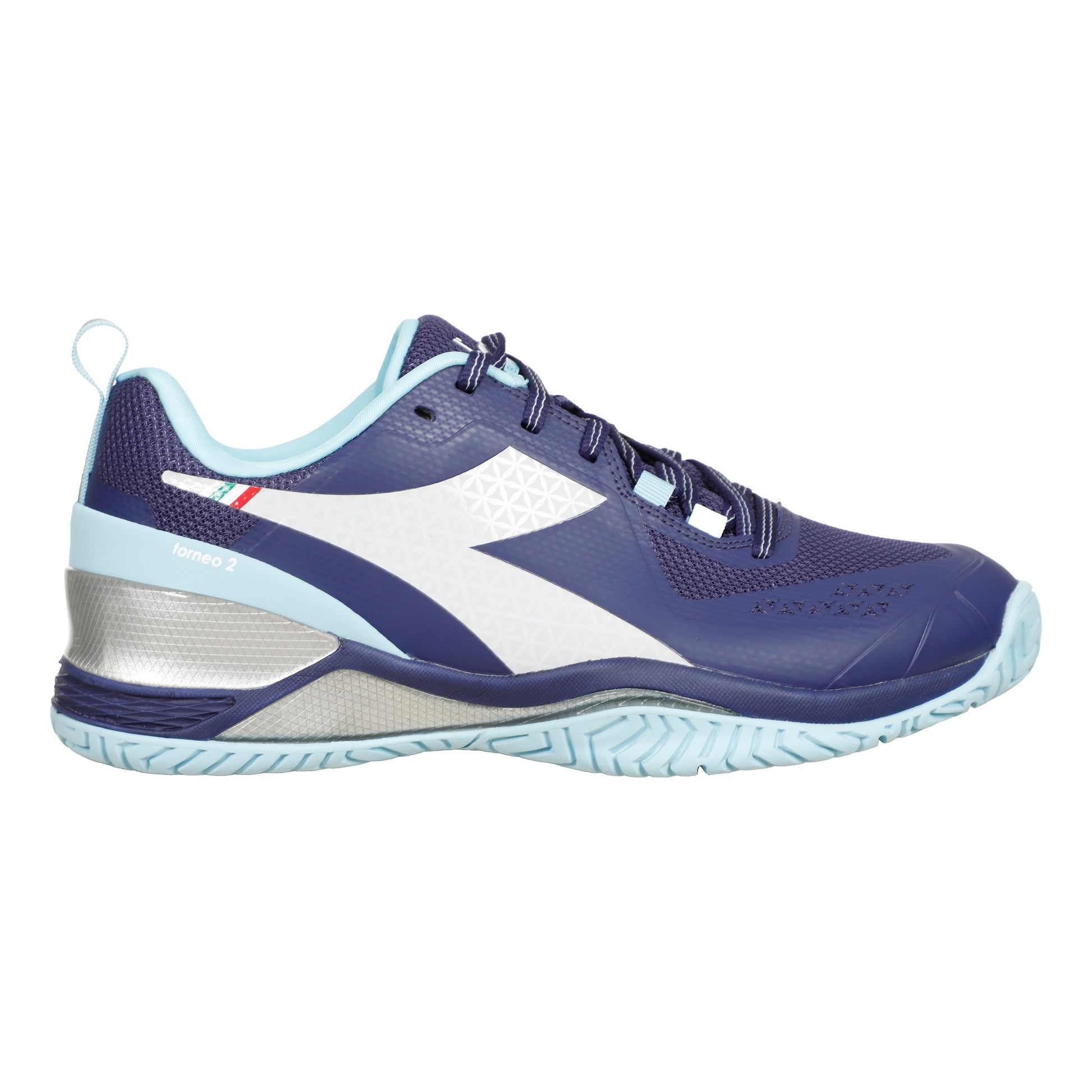 Diadora Blushield Torneo 2 Chaussures toutes surfaces Femmes - bleu foncé, blanc