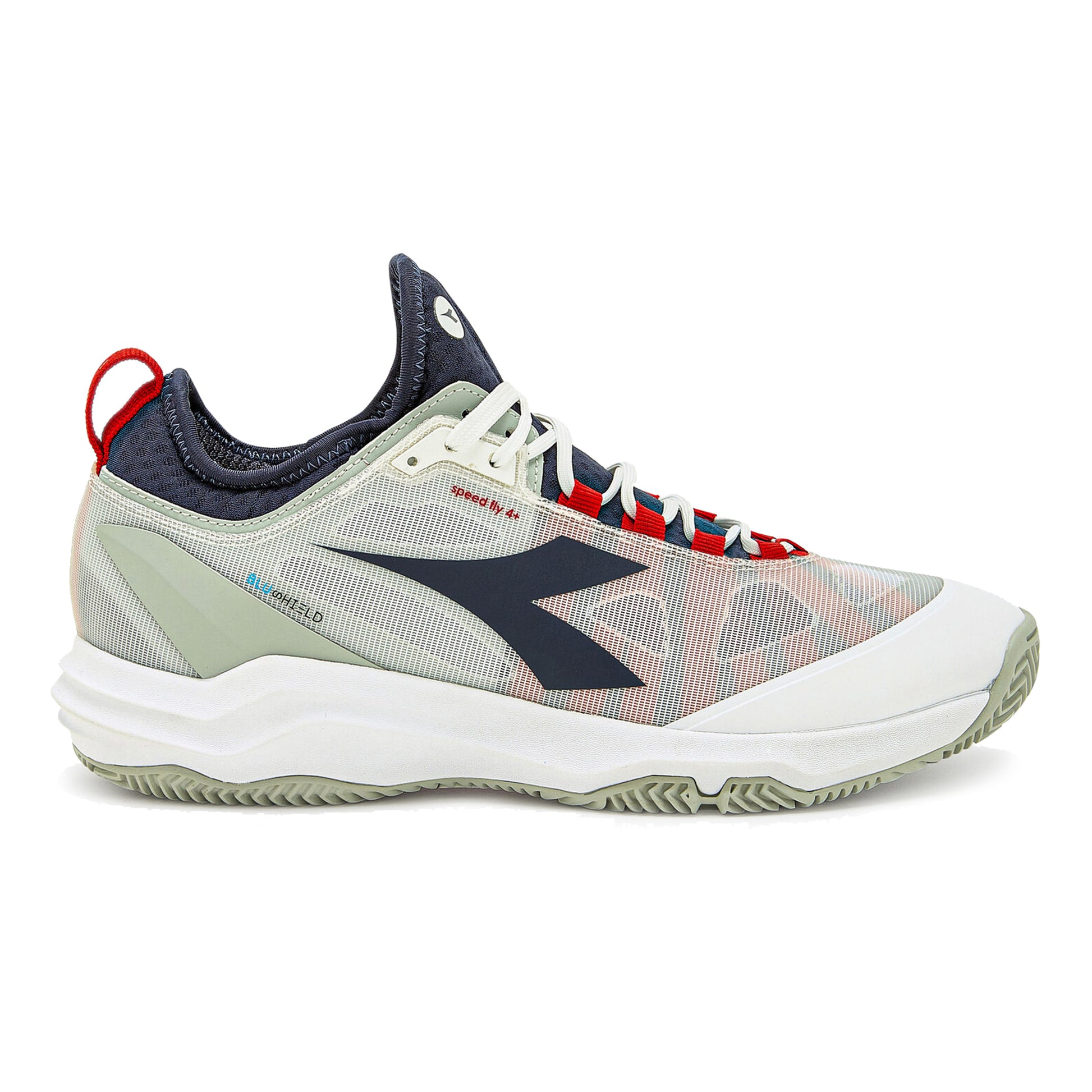 Diadora Speed Blushield Fly 4 + Chaussure terre battue Hommes-blanc,rouge