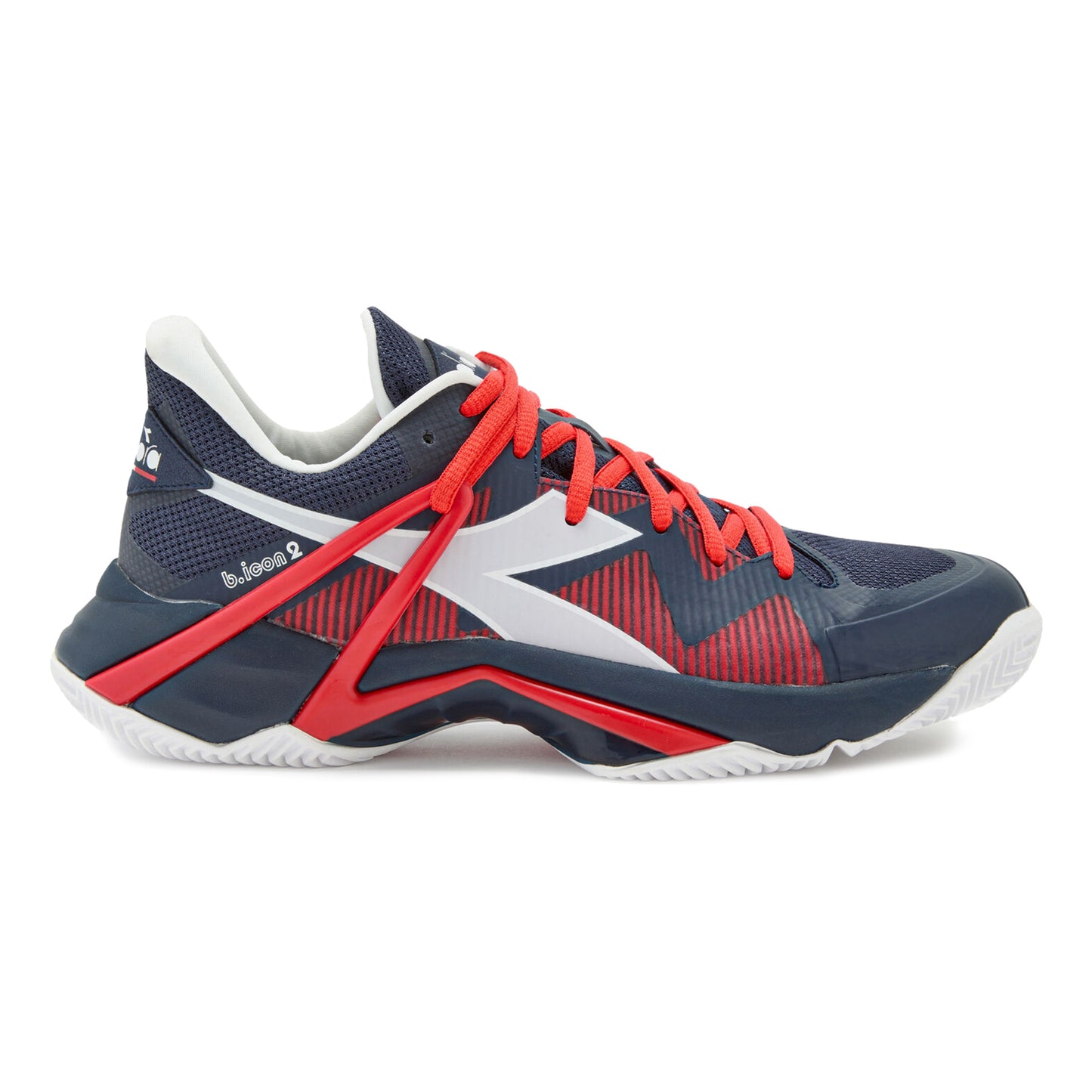 Diadora B.Icon 2 Chaussure terre battue Hommes - bleu foncé, rouge