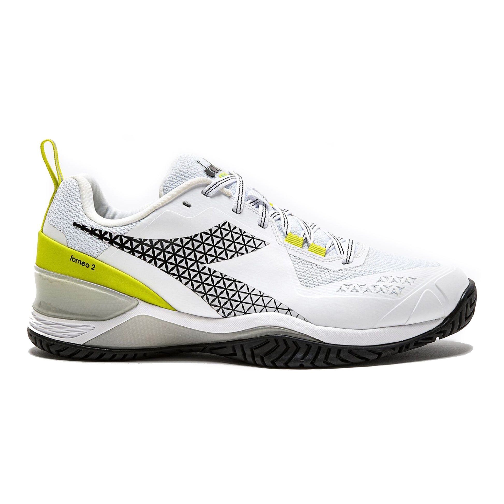 Diadora Blushield Torneo 2 Chaussures toutes surfaces Femmes - blanc, jaunes fluo