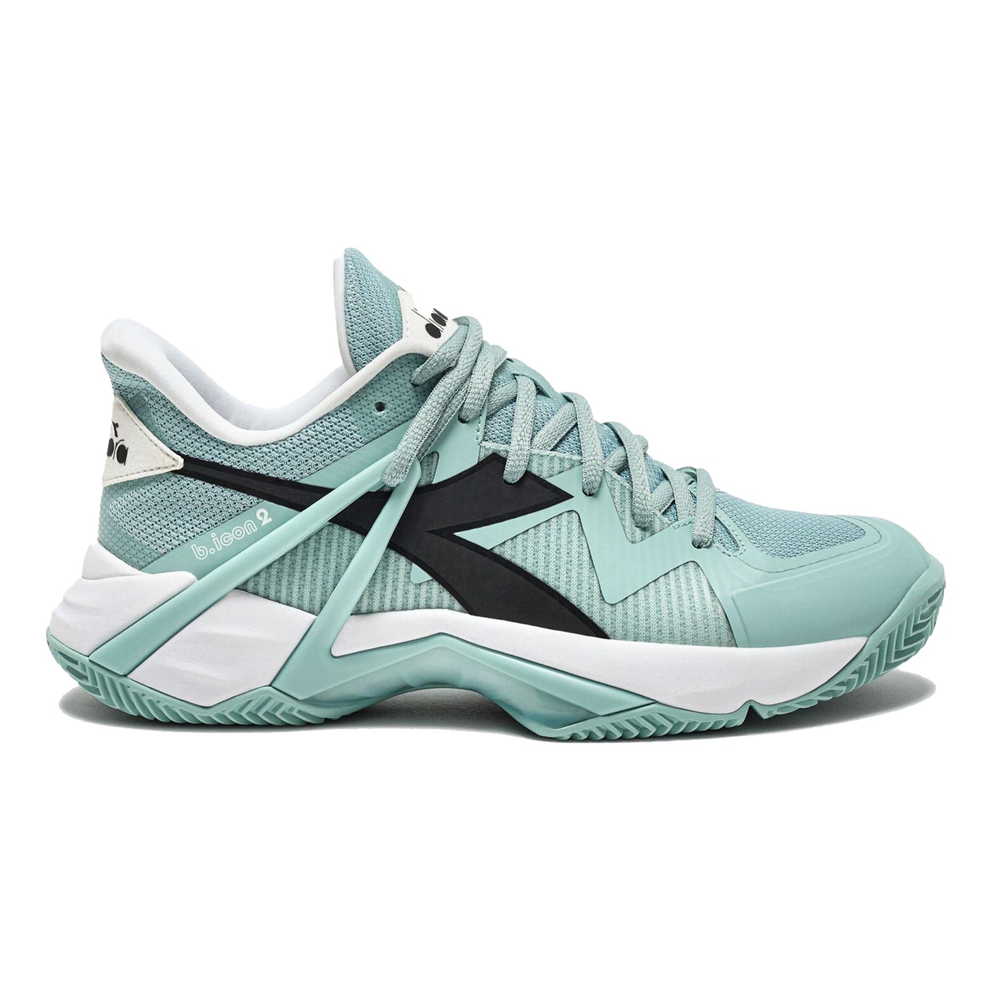 Diadora B.Icon 2 Chaussure Terre Battue Femmes-Mint, Blanc