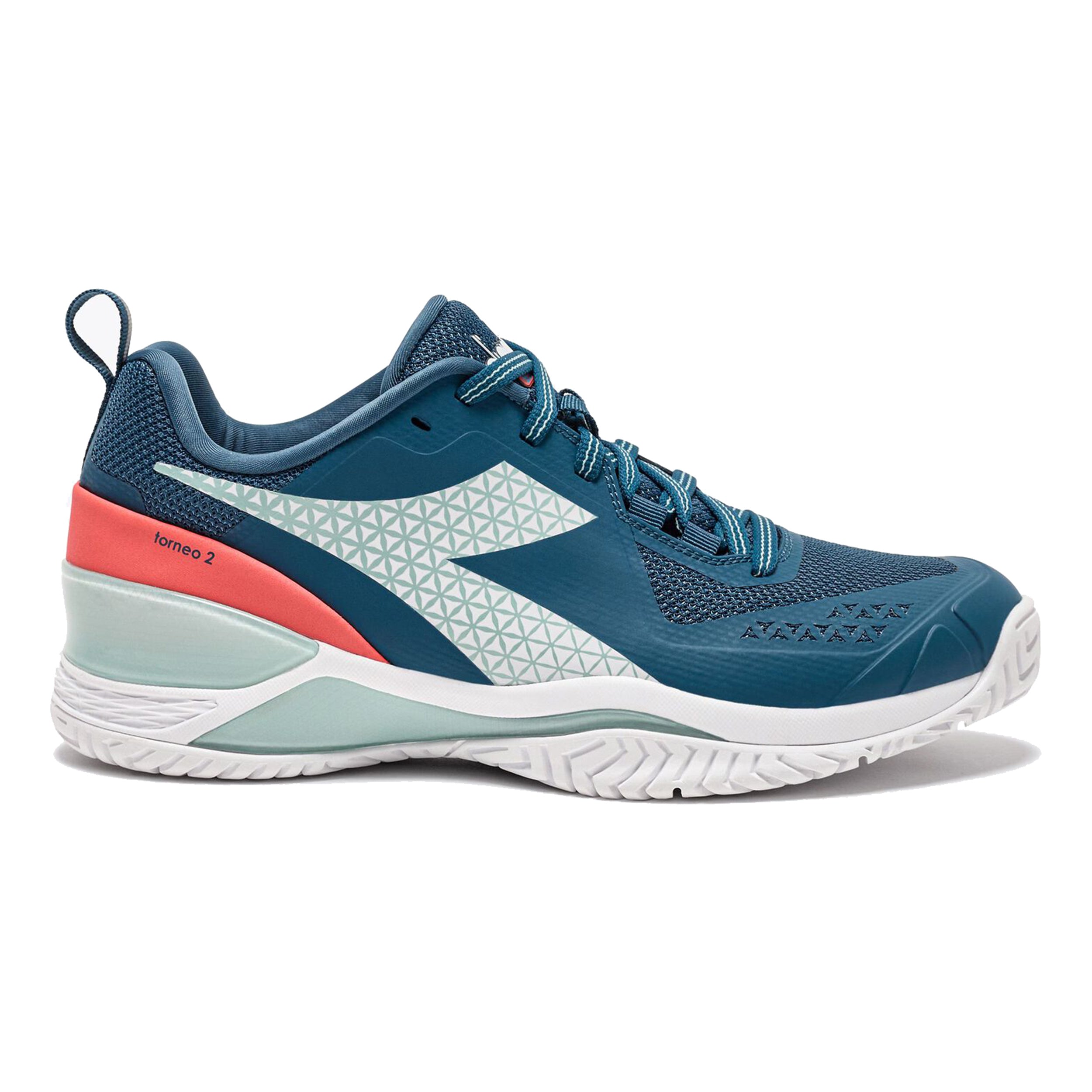 Diadora Blushield Torneo 2 Chaussures Toutes Surfaces Femmes-Bleu Petrol, Mint