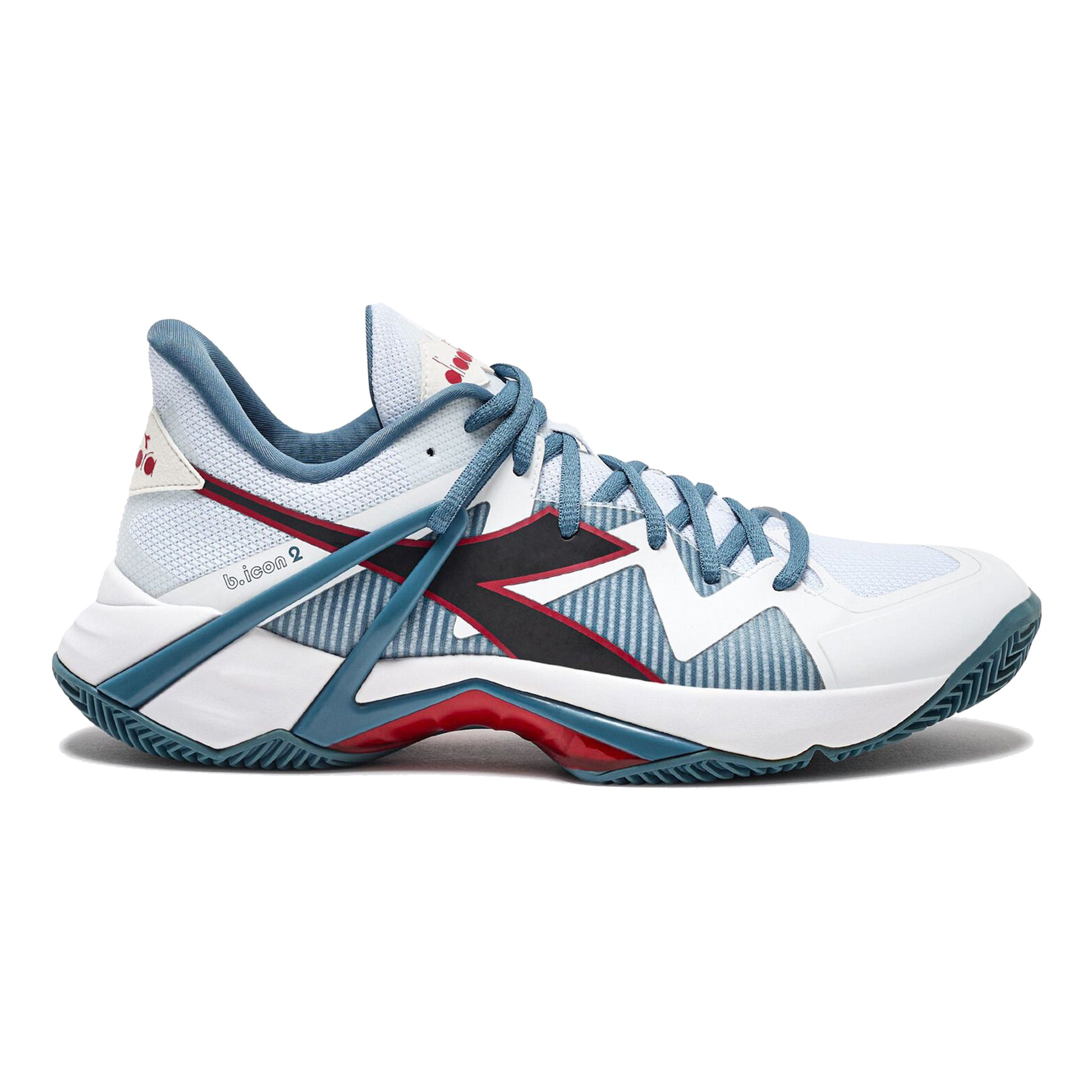 Diadora B.Icon 2 Chaussure terre battue Hommes-blanc,bleu petrol