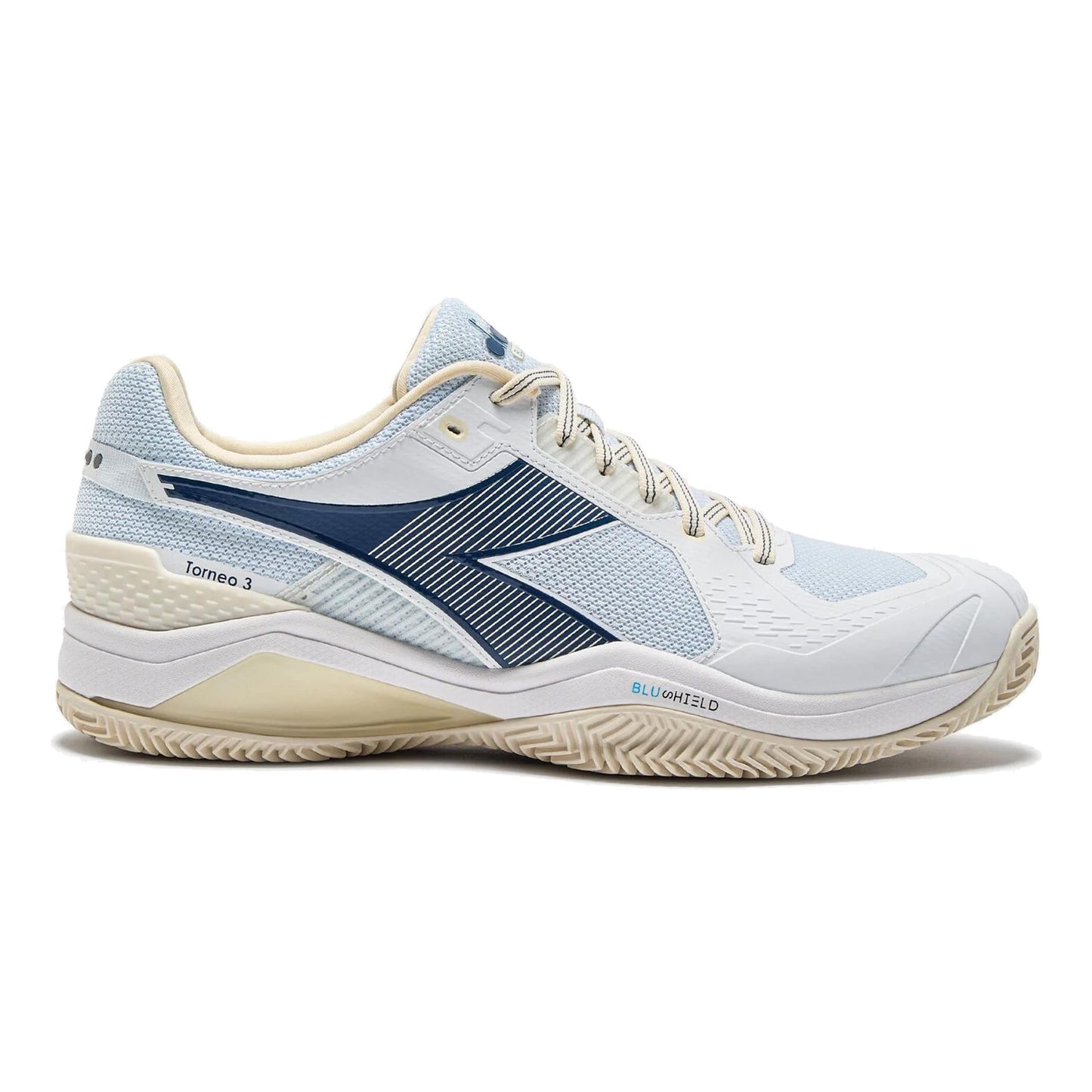Diadora Blushield Torneo 3 Chaussure terre battue Hommes-blanc,bleu