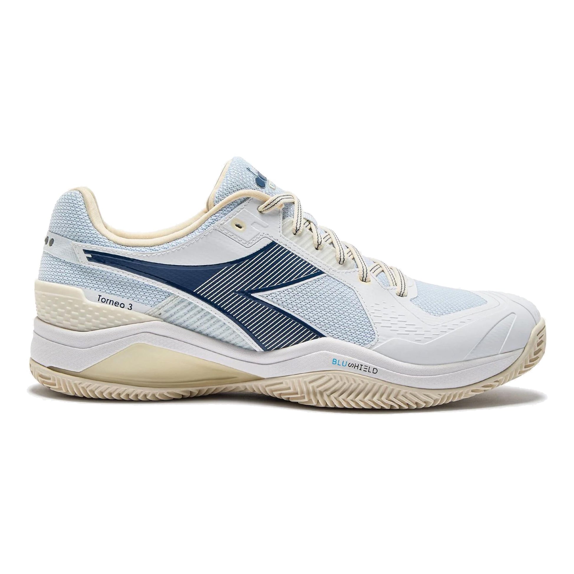 Diadora Blushield Torneo 3 Chaussure terre battue Hommes-blanc,bleu