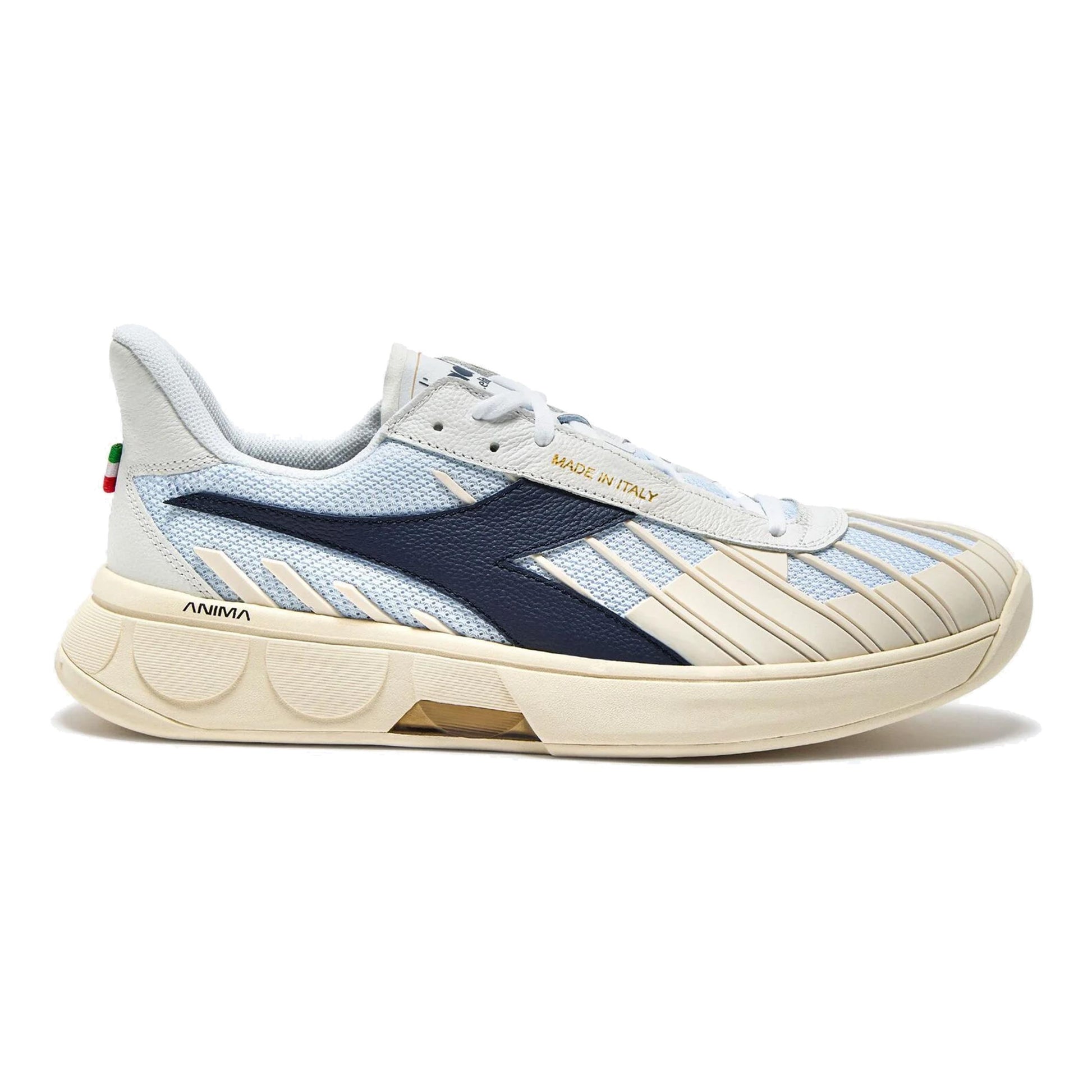 Diadora B. Elite Star Made In Italy Chaussures Toutes Surfaces Hommes-Blanc,Bleu
