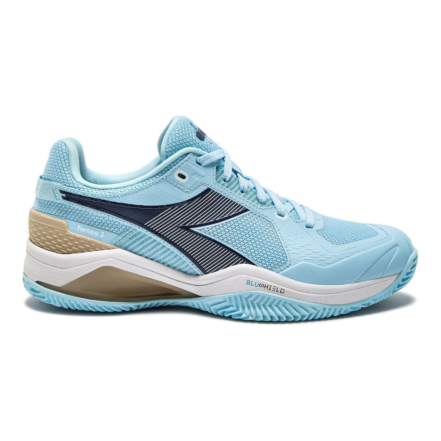Diadora Blushield Torneo 3 Chaussure terre battue Femmes-bleu clair,bleu foncé
