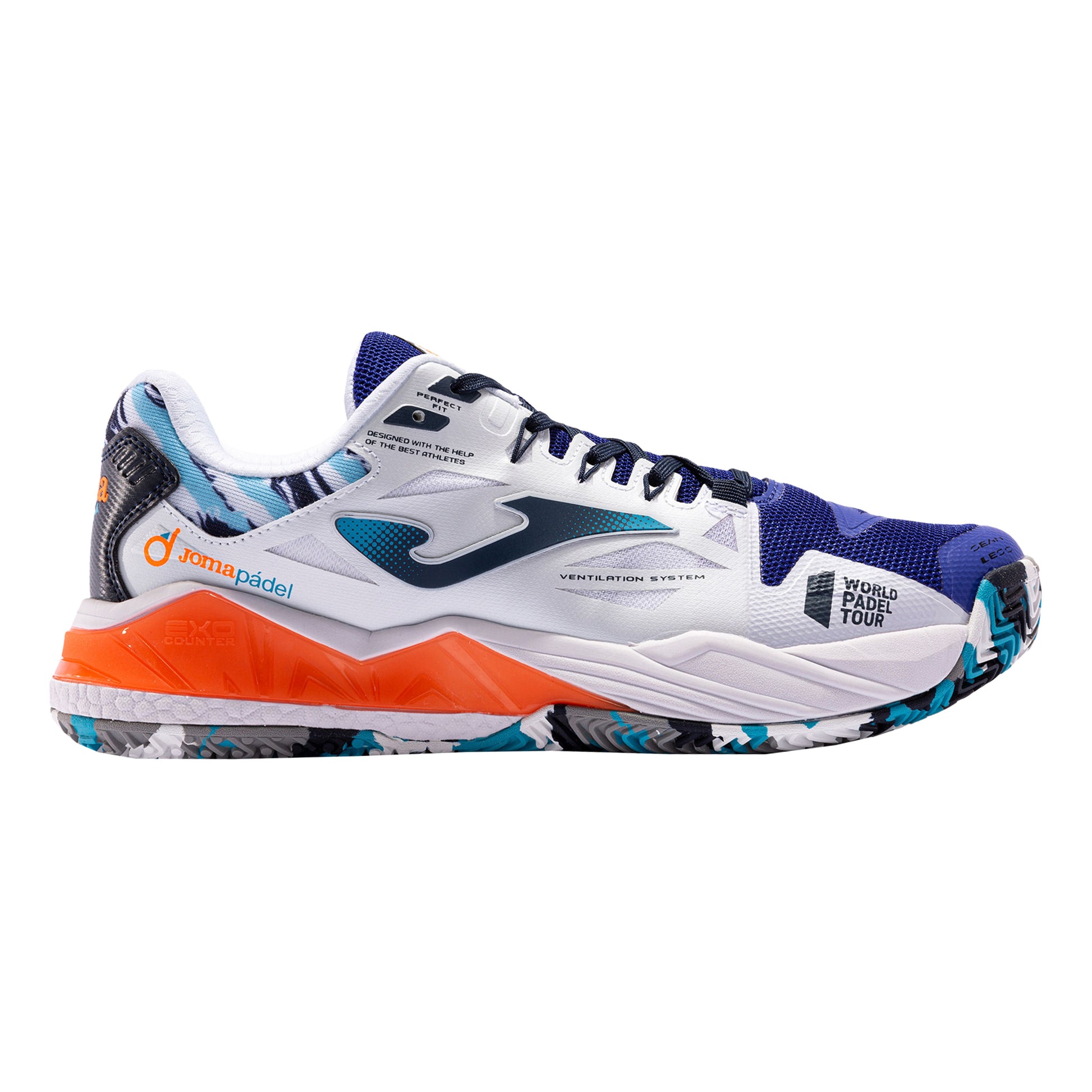 Joma Spin Chaussures padel Hommes - bleu, blanc