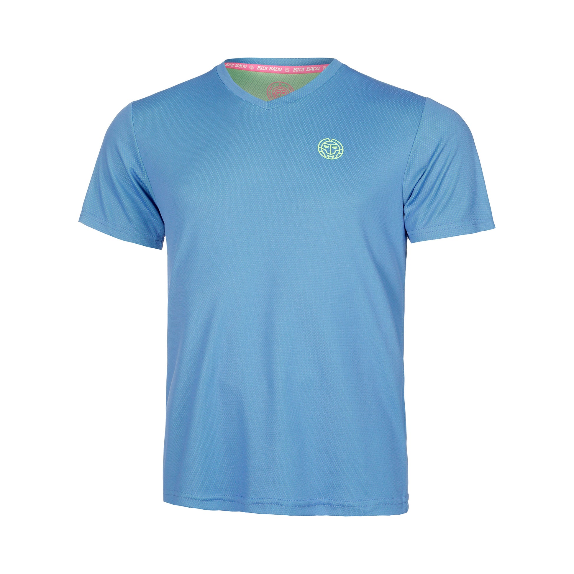 BIDI BADU Crew Inside Out V-Neck T-shirt Garçons-Bleu,Vert Fluo