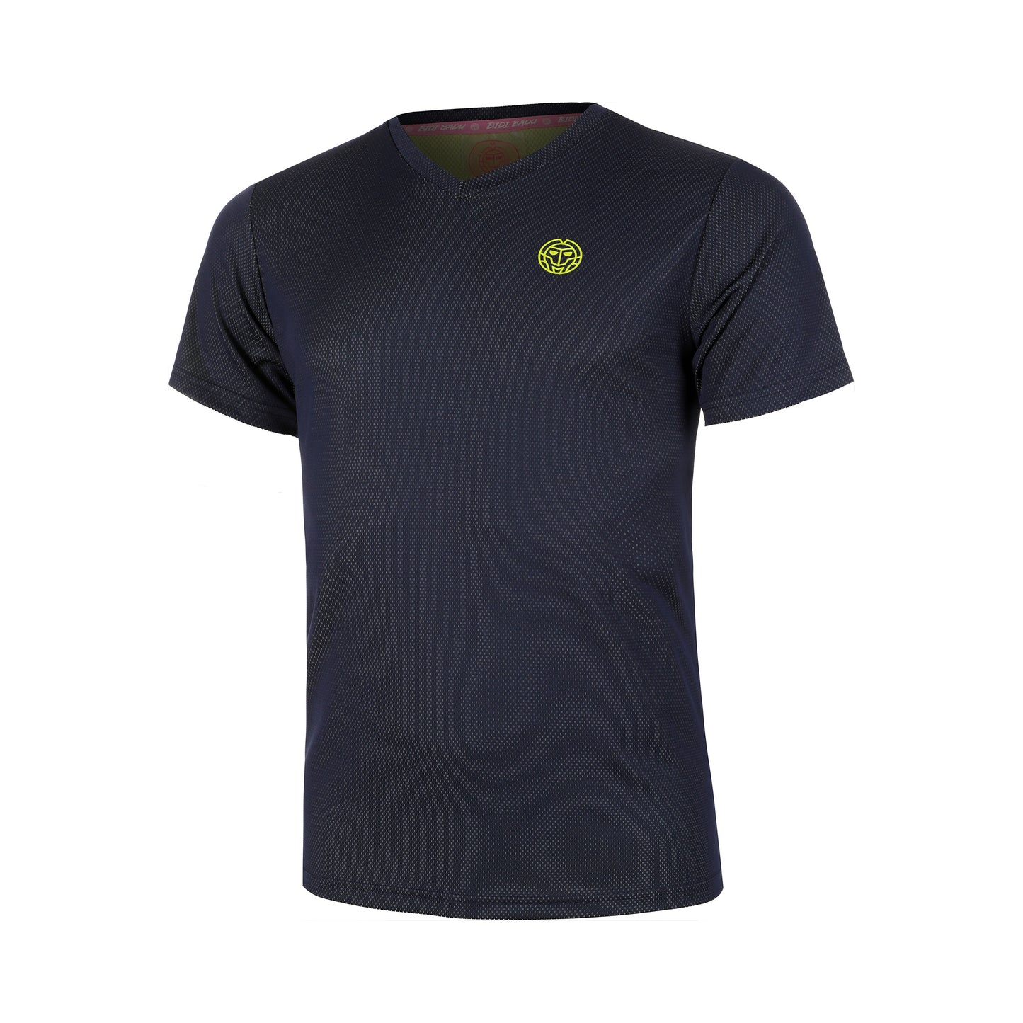 BIDI BADU Crew Inside Out V-Neck T-shirt Garçons-Bleu Foncé,Jaune Lemon