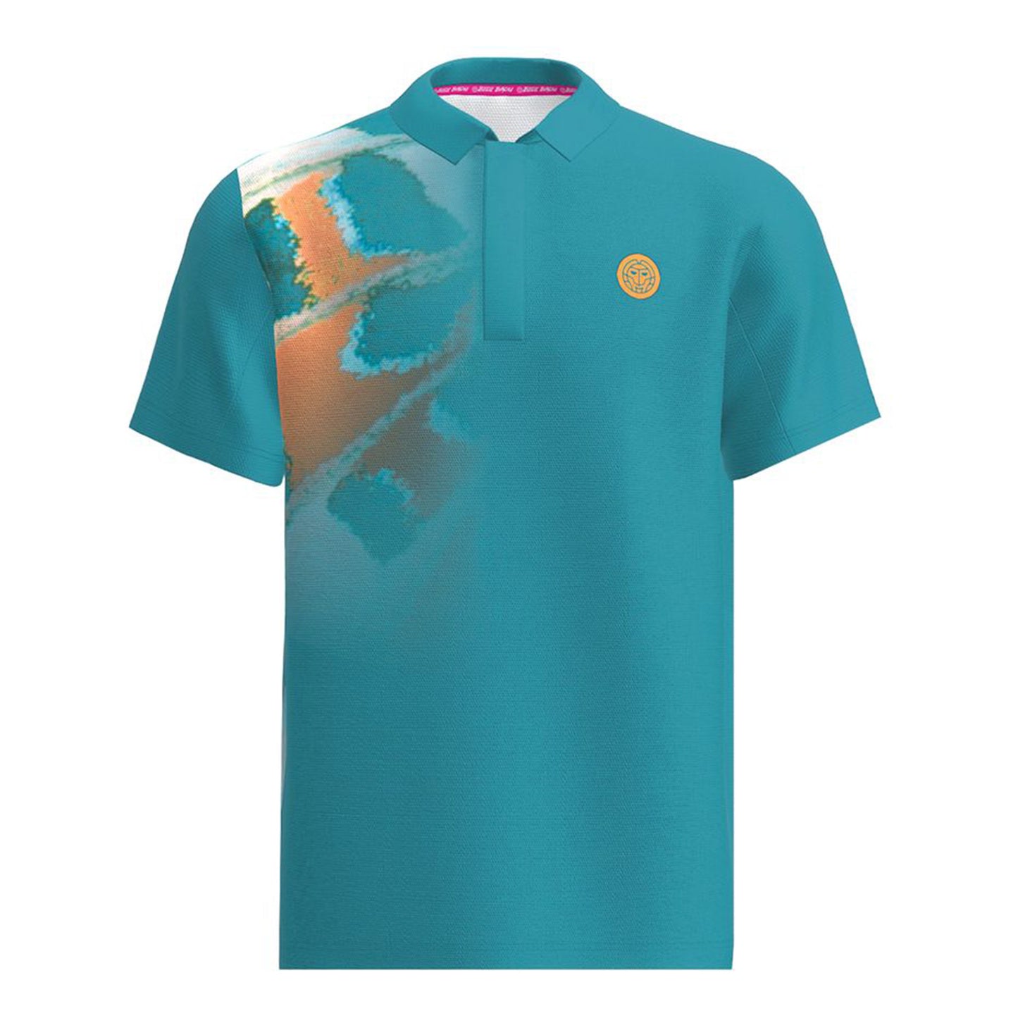 BIDI BADU Melbourne 2025 Polo Hommes-Bleu Petrol, Orange
