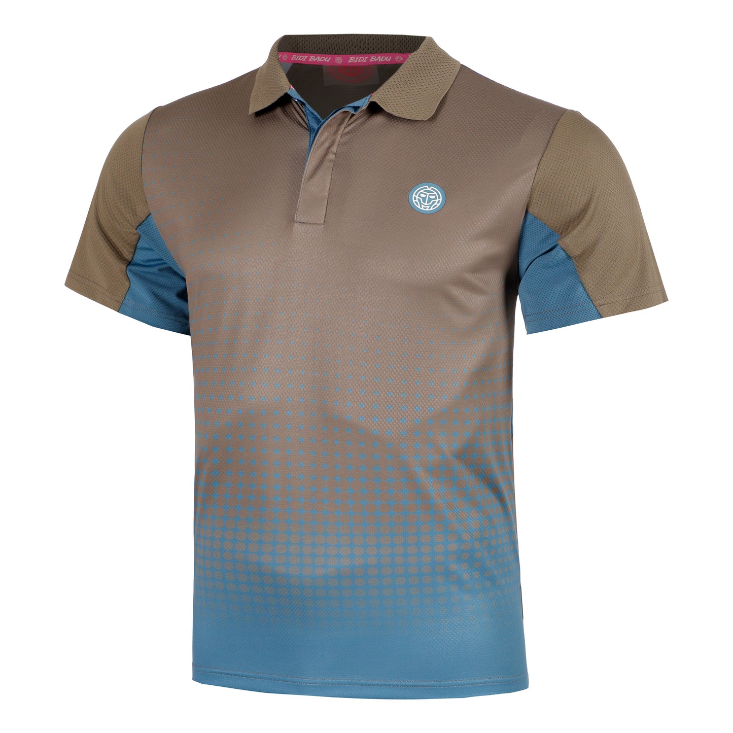 BIDI BADU Spectrum Spirit Polo Hommes-Marron,Bleu