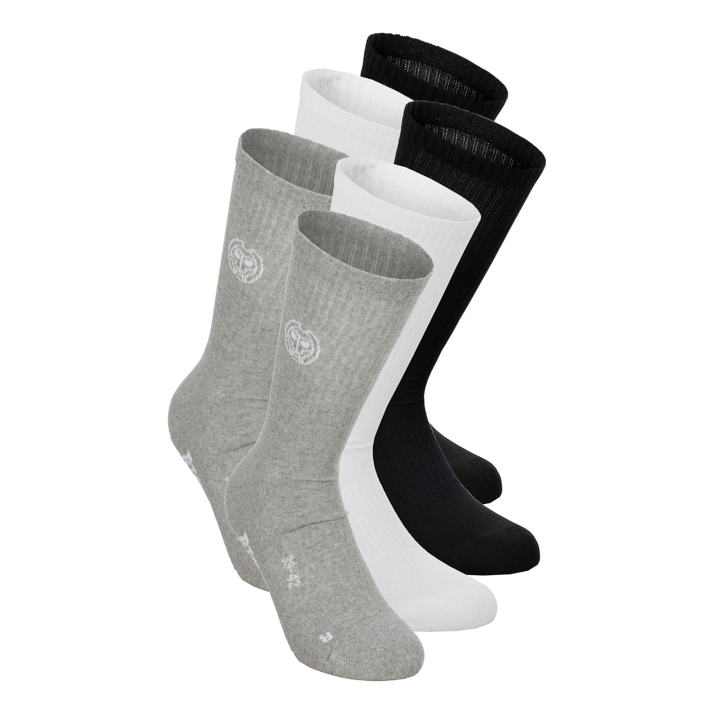 BIDI BADU Don Carlito XXL Crew Move Chaussettes De Tennis-Gris,Noir