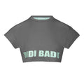 Abdominis Crop Move T-shirt Femmes-Gris