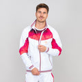 Jabu Tech Veste De Survêtement Hommes-Rouge,Blanc