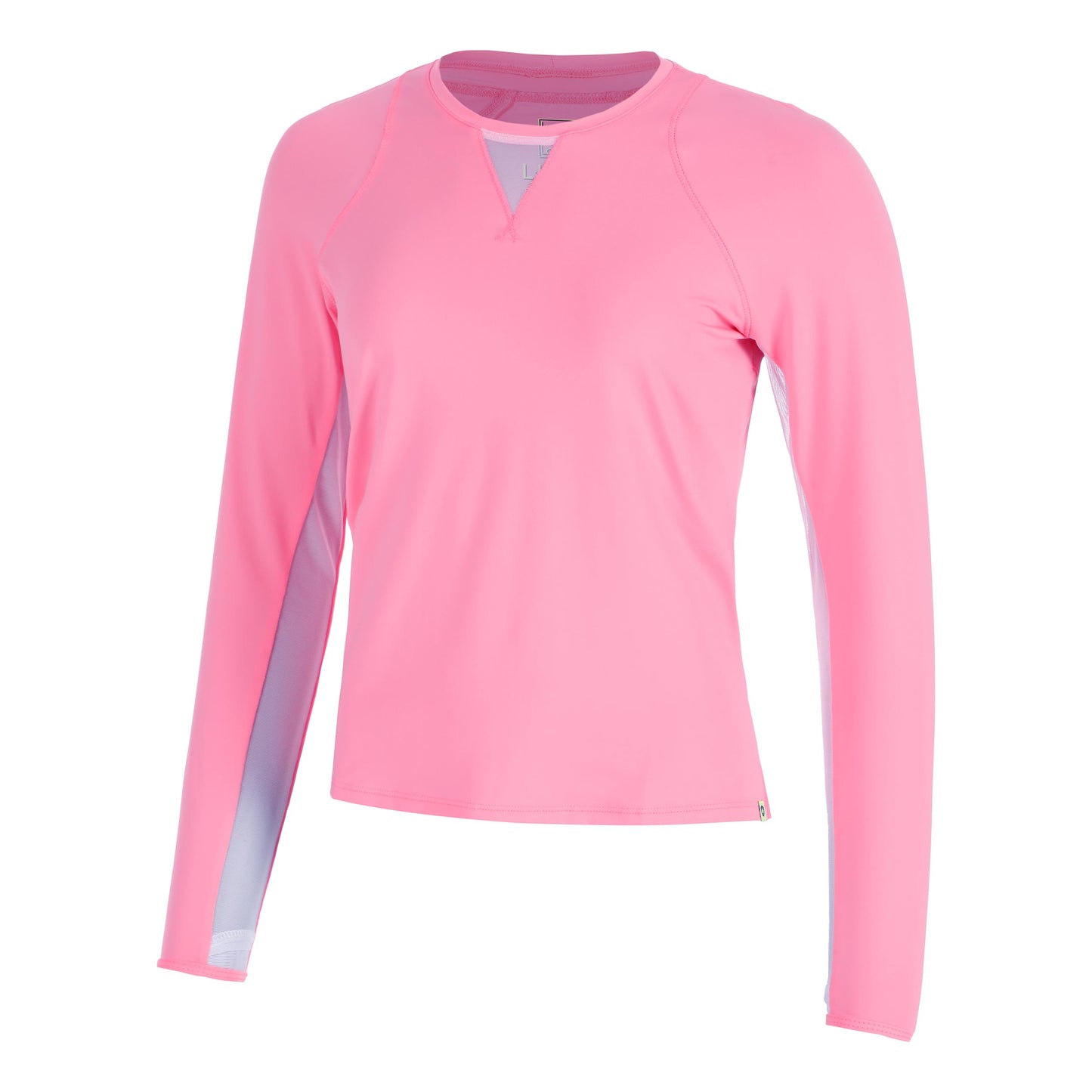 Lucky in Love High Low Breezy Haut Manches Longues Femmes-Rosé