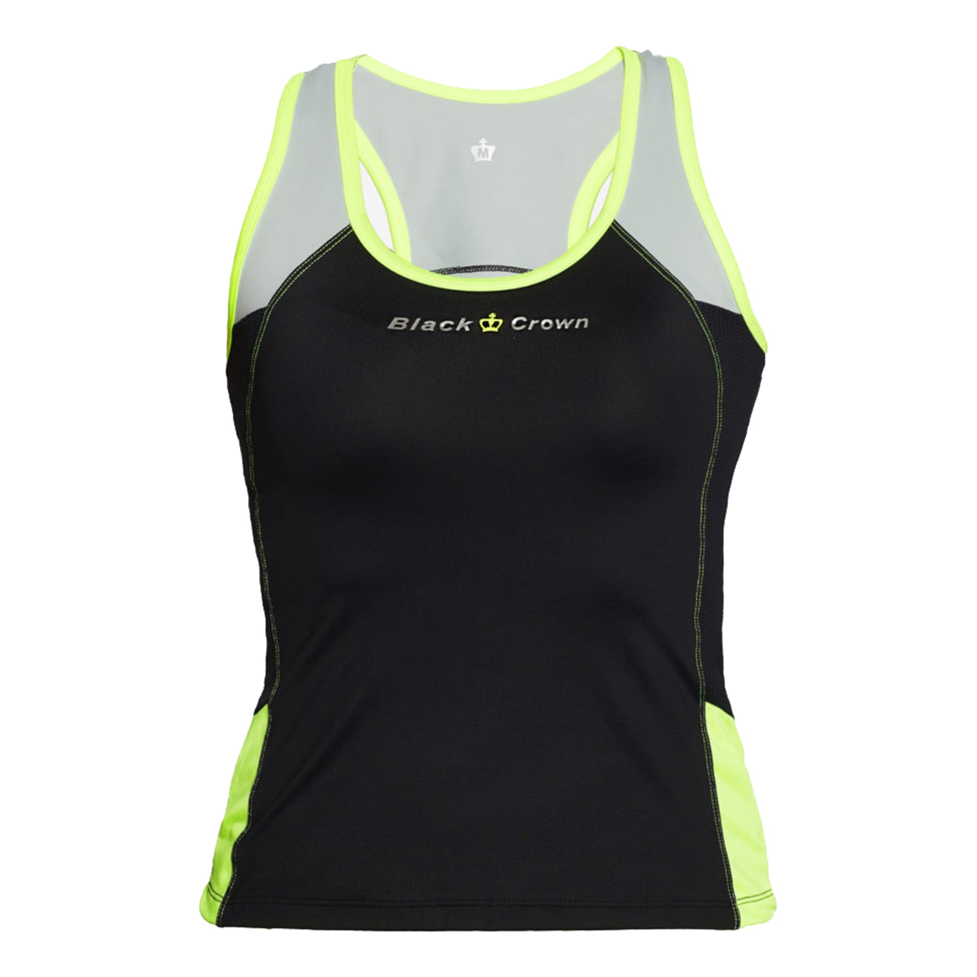Black Crown Santander T-shirt Femmes-Noir,Jaune Lemon