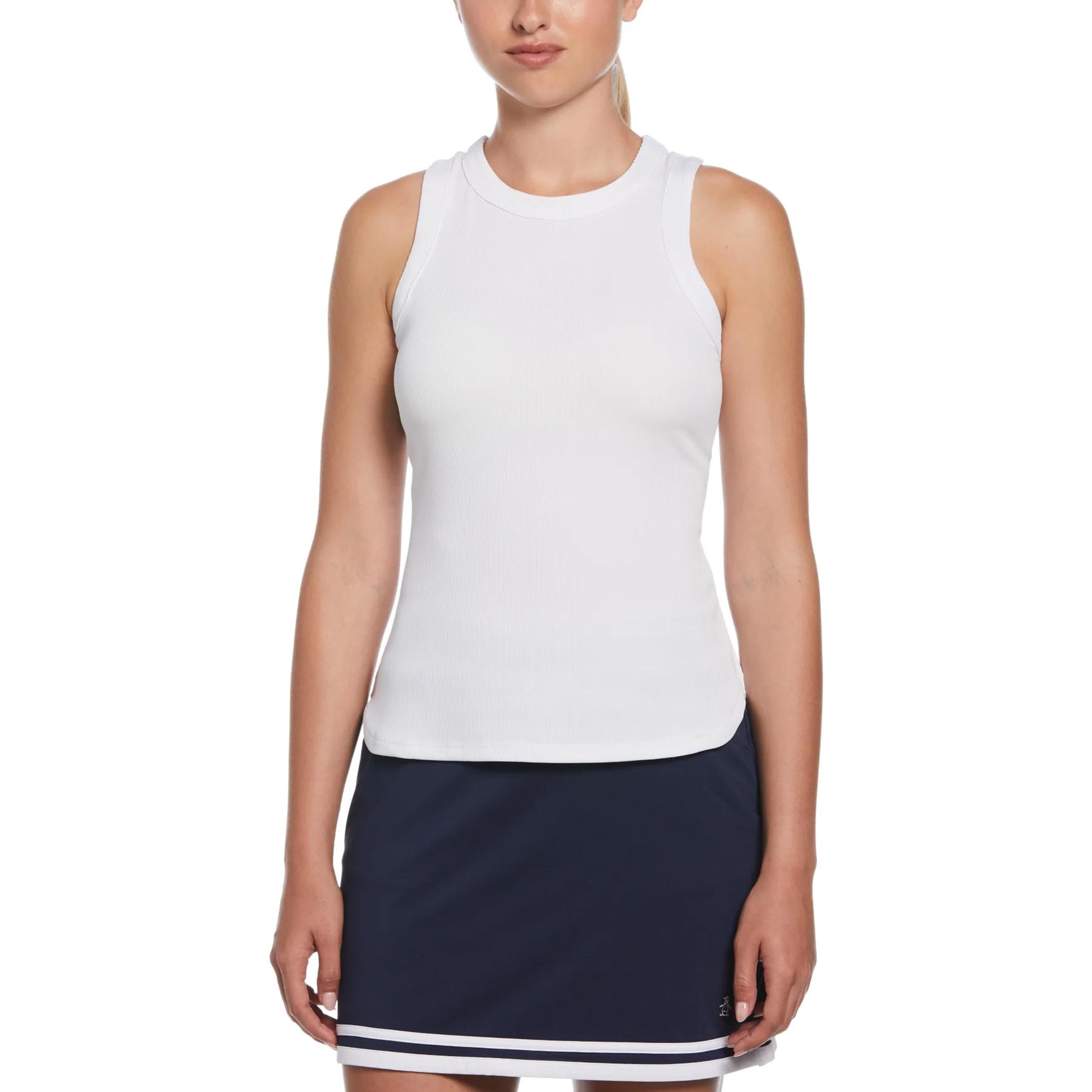 Original Penguin Rib Débardeur Tank Top Femmes-Blanc