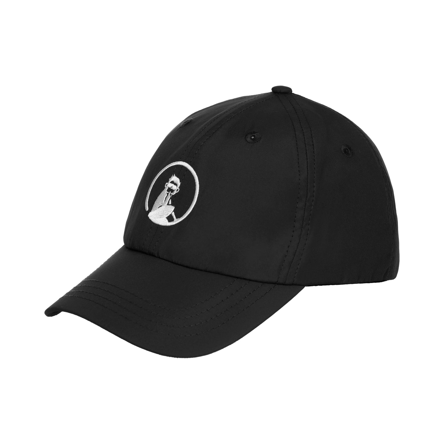 Quiet Please Court Cap Casquette-Noir,Blanc