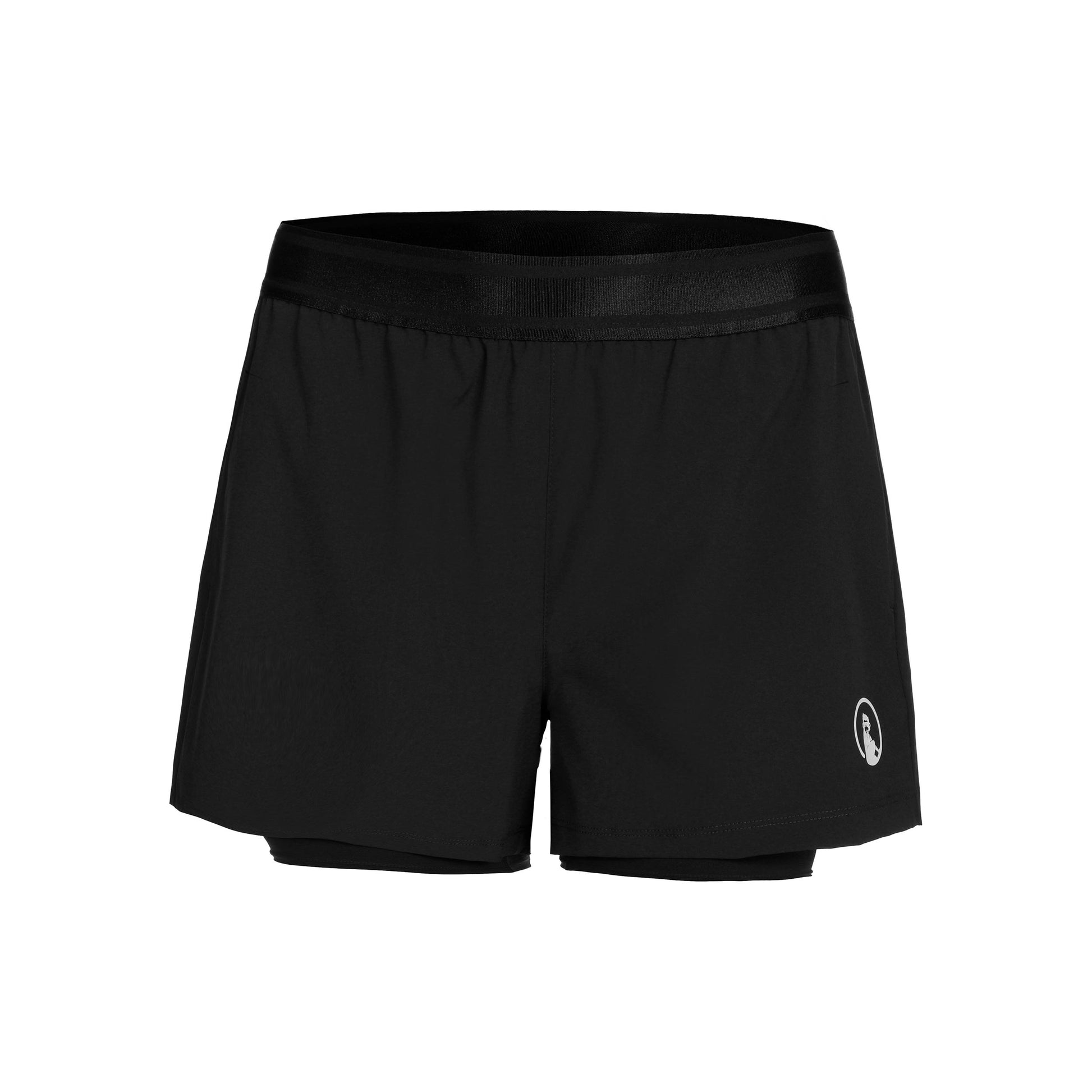 Quiet Please Point 2in1 Shorts Femmes-Noir