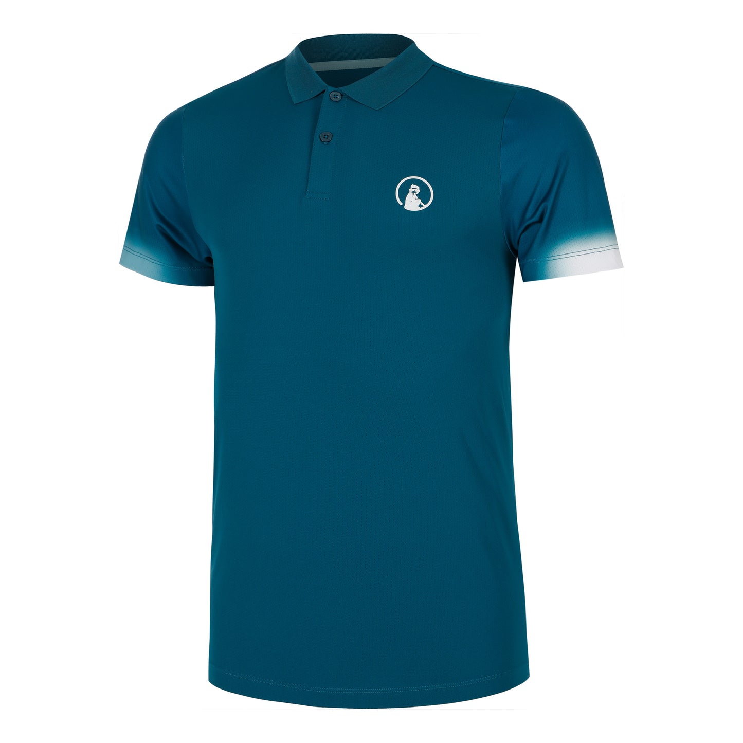 Quiet Please Create Tournament Polo Hommes-Bleu Petrol, Multicouleur