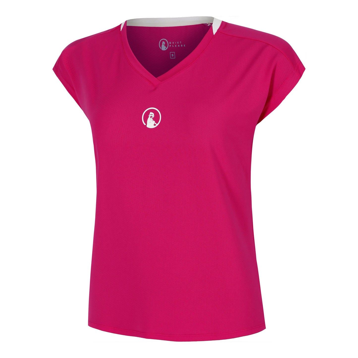 Quiet Please Create Volley T-shirt Femmes-Pink,Blanc