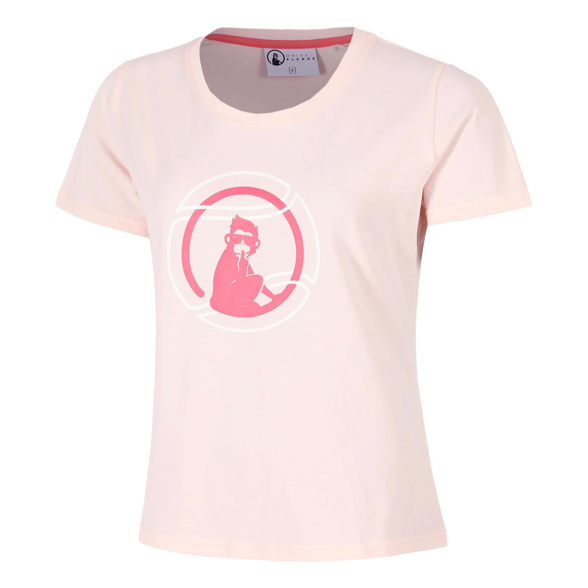 Quiet Please Endlessly Bracket T-shirt Femmes-Rosé, Multicouleur