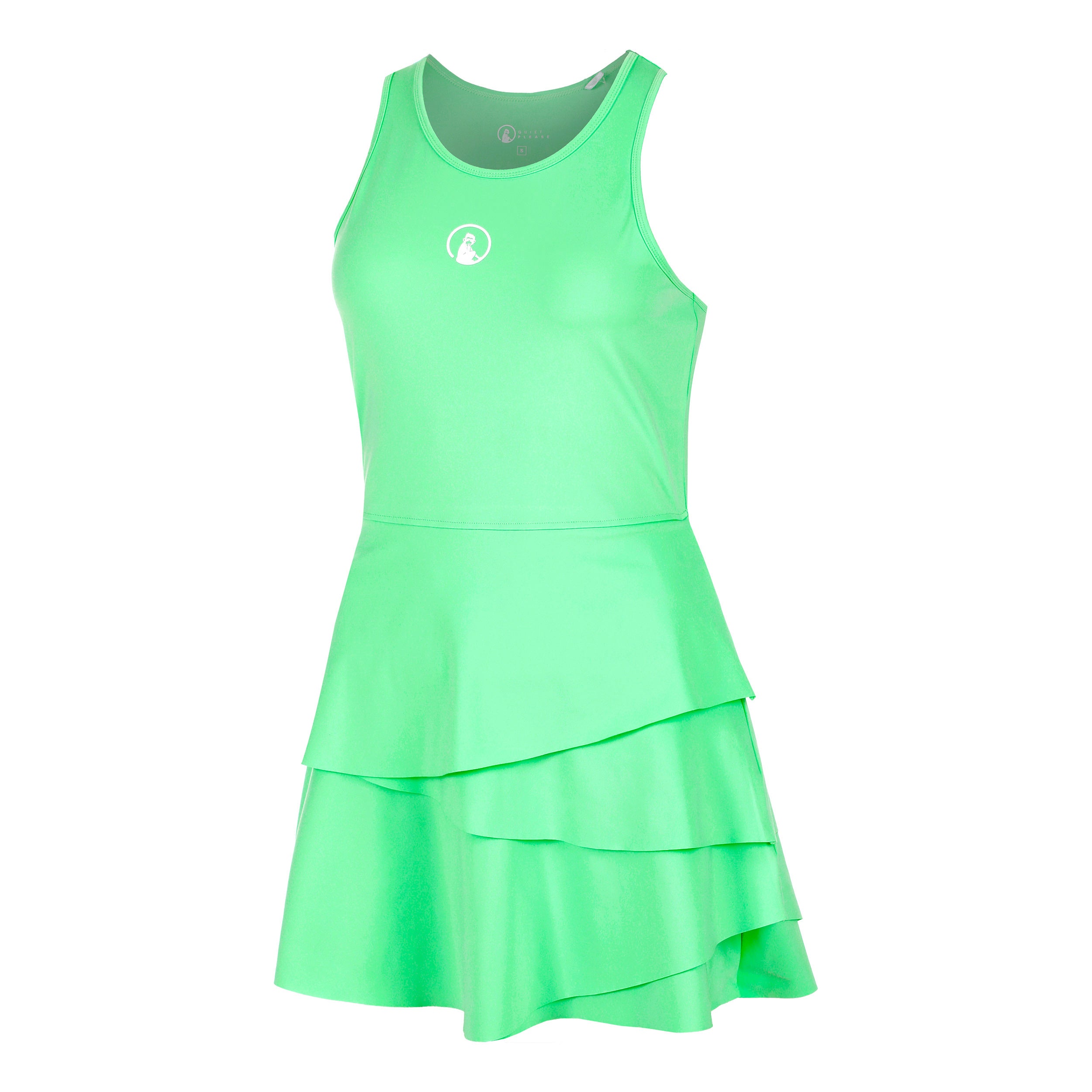 Quiet Please Joy Flounce Robe Femmes - vert, blanc