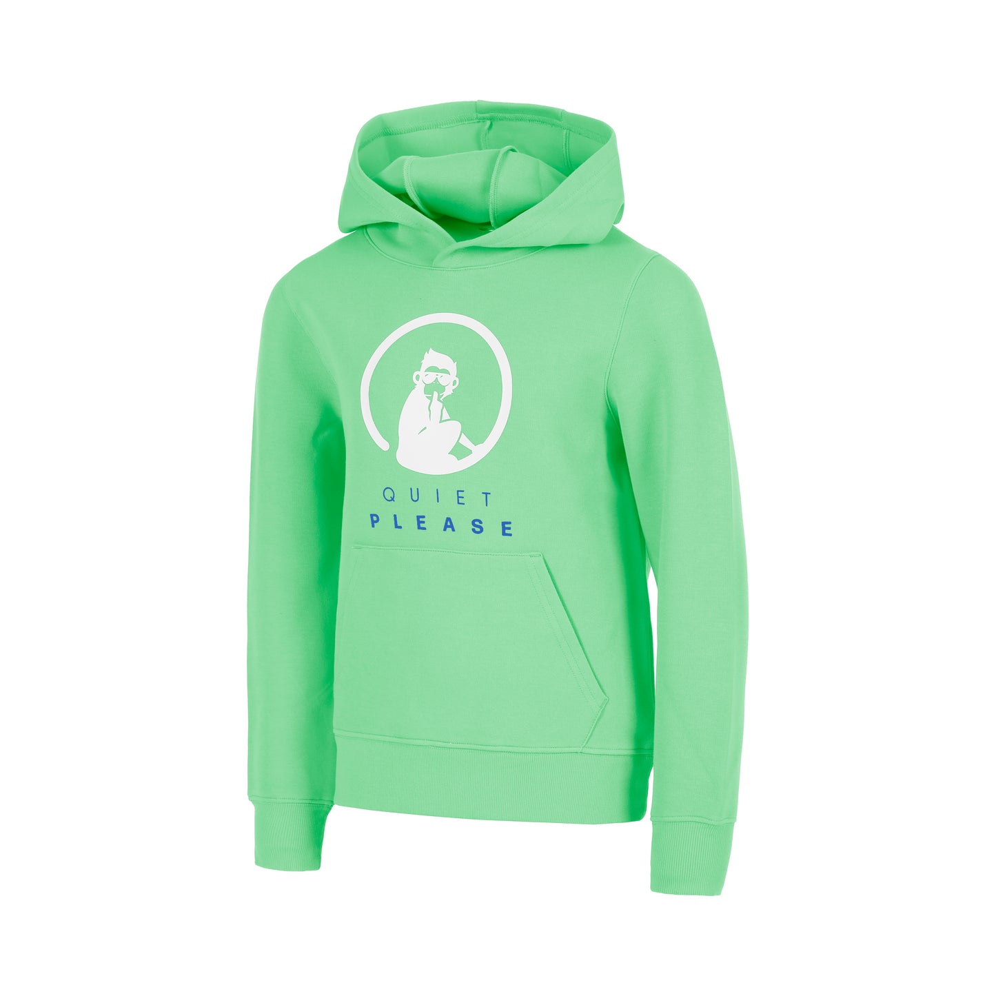 Quiet Please Joy Baseline Logo Sweat à capuche Garçons - vert, blanc