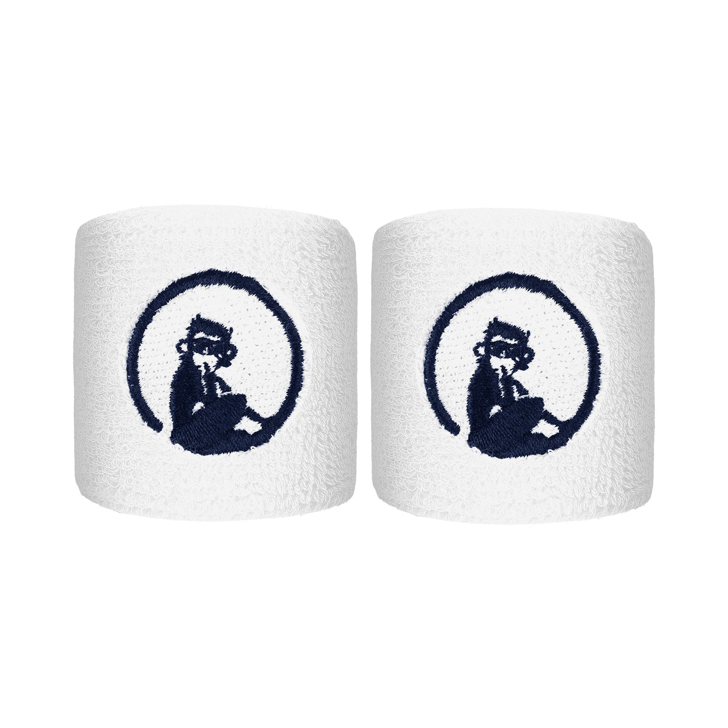 Quiet Please Poignet Pack de 2 unités court - blanc, bleu foncé